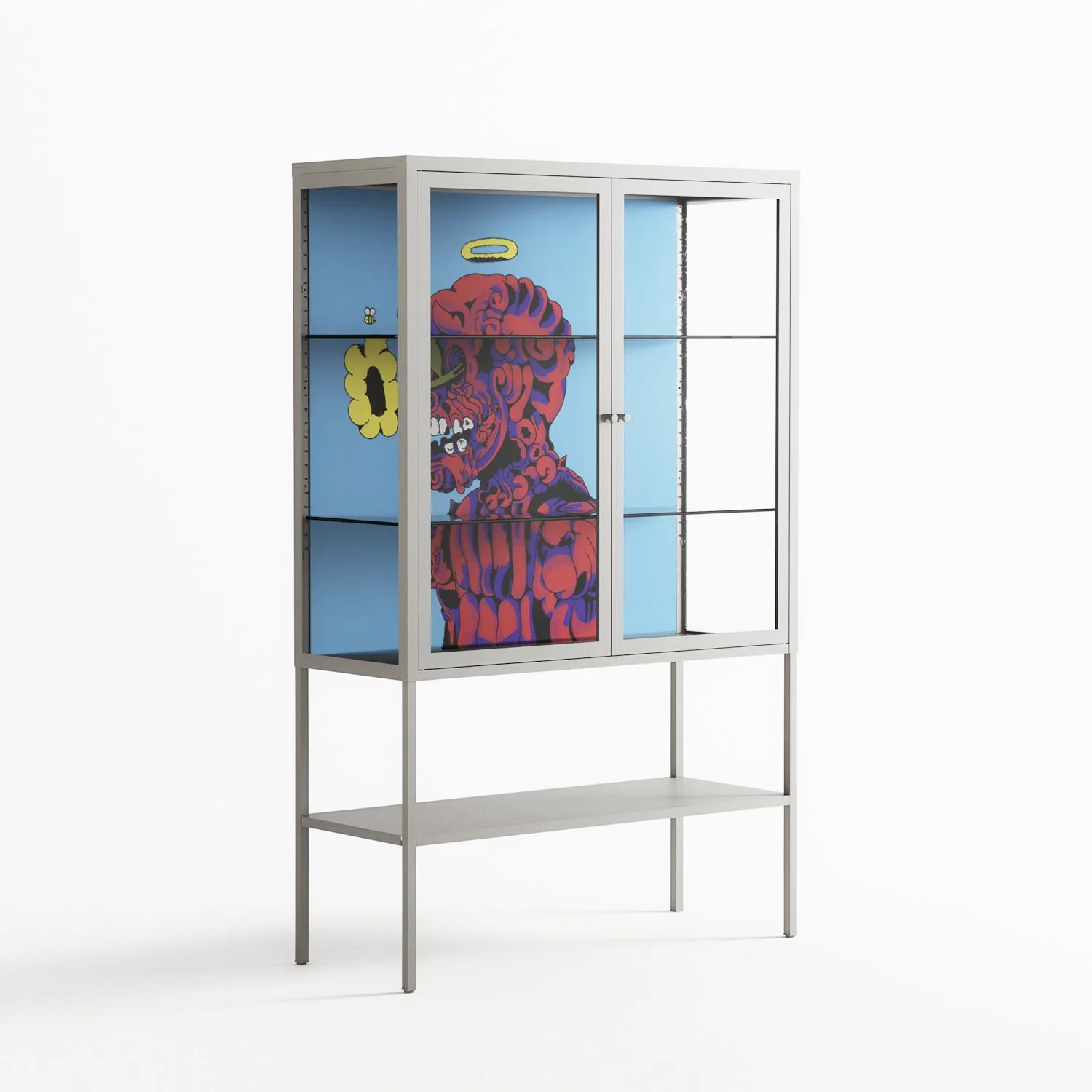 Flower - Loft Cabinet - Cezar Berje - Chalk - Clear glass - Image 4