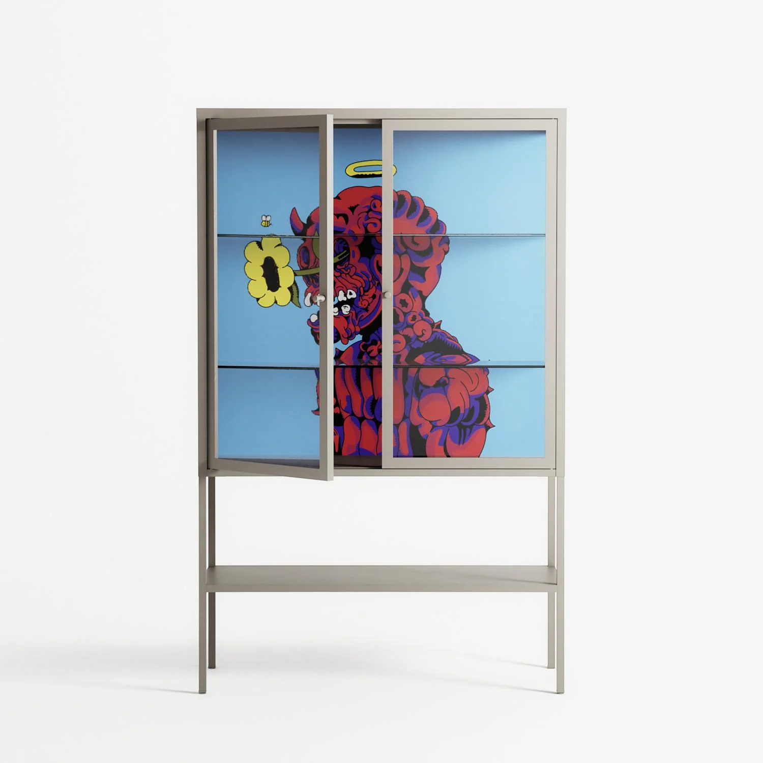 Flower - Loft Cabinet - Cezar Berje - Pebble - Clear glass - Image 2
