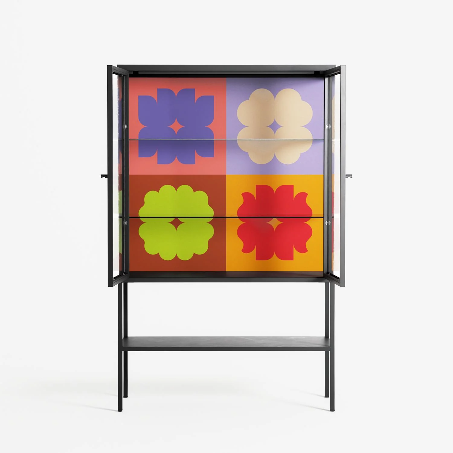 Flowers All - Loft Cabinet - Linus Lohoff - Antracite - Clear glass - Image 3