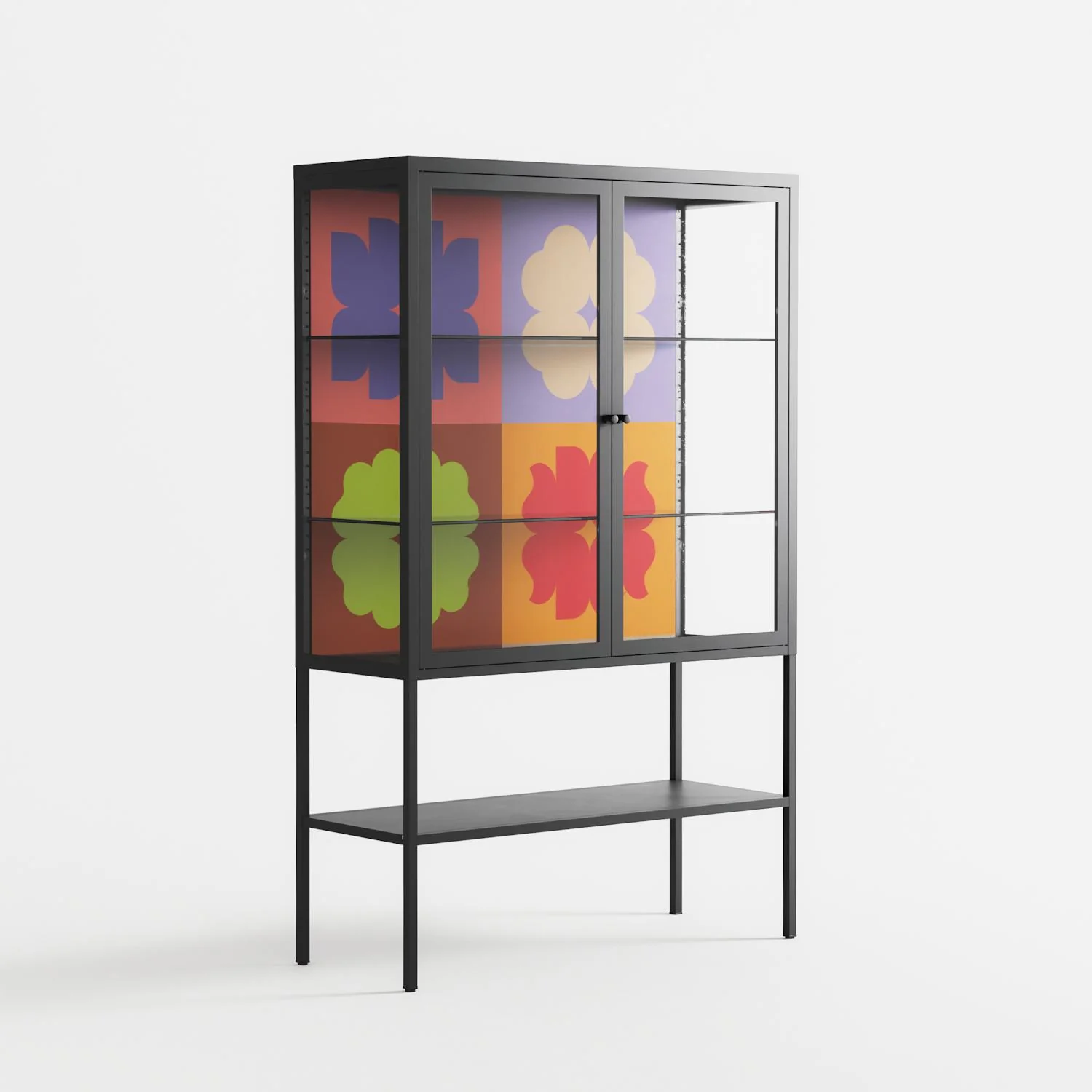 Flowers All - Loft Cabinet - Linus Lohoff - Antracite - Clear glass - Image 4