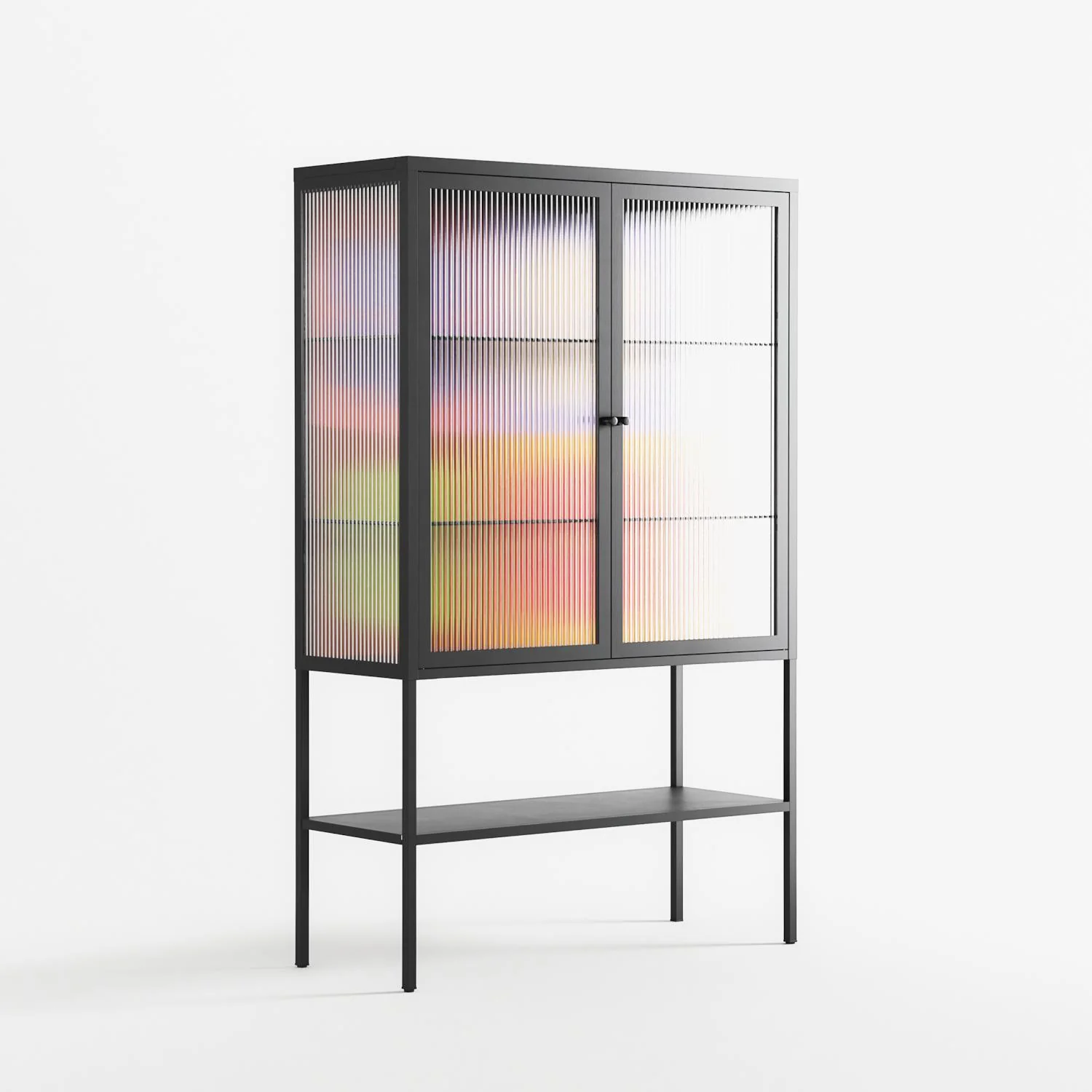 Flowers All - Loft Cabinet - Linus Lohoff - Antracite - Reeded glass - Image 4