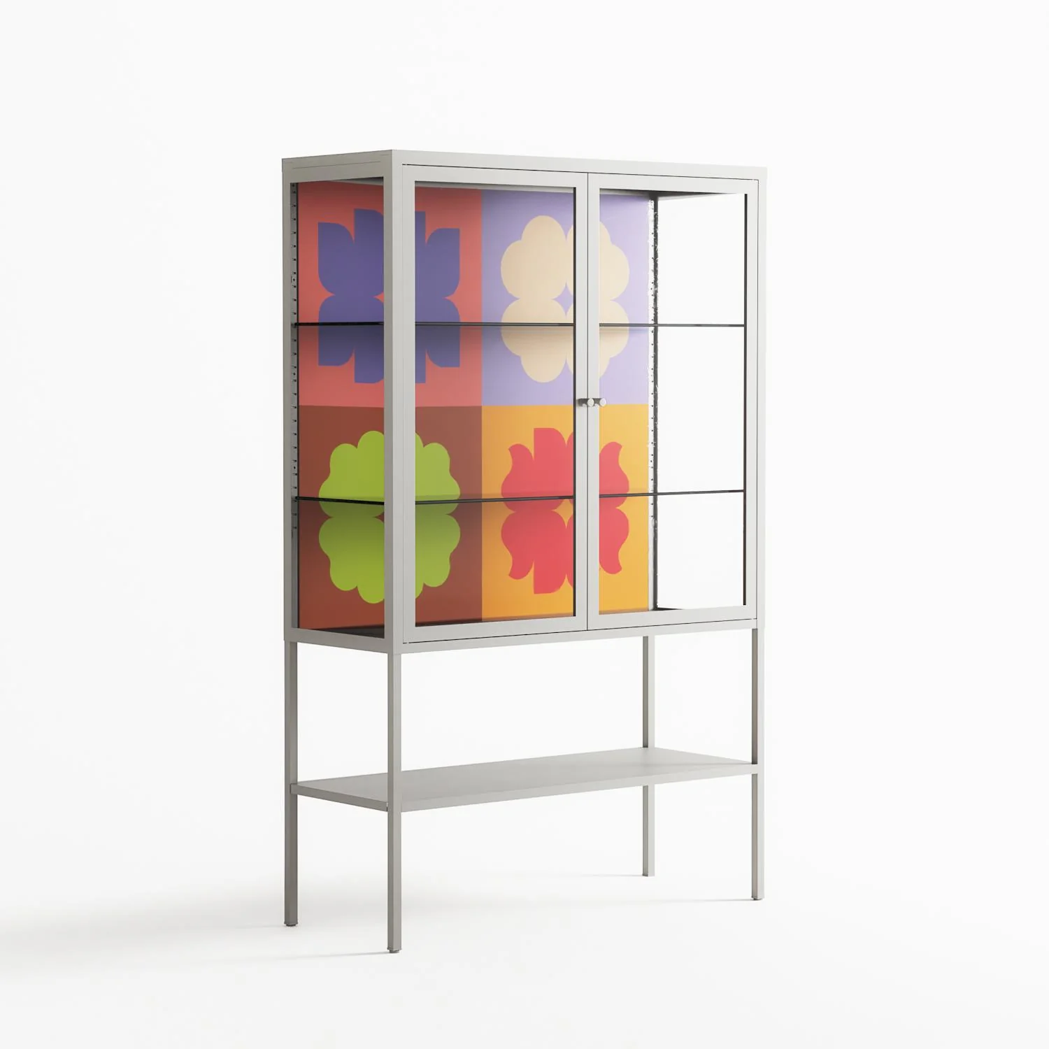 Flowers All - Loft Cabinet - Linus Lohoff - Chalk - Clear glass - Image 4