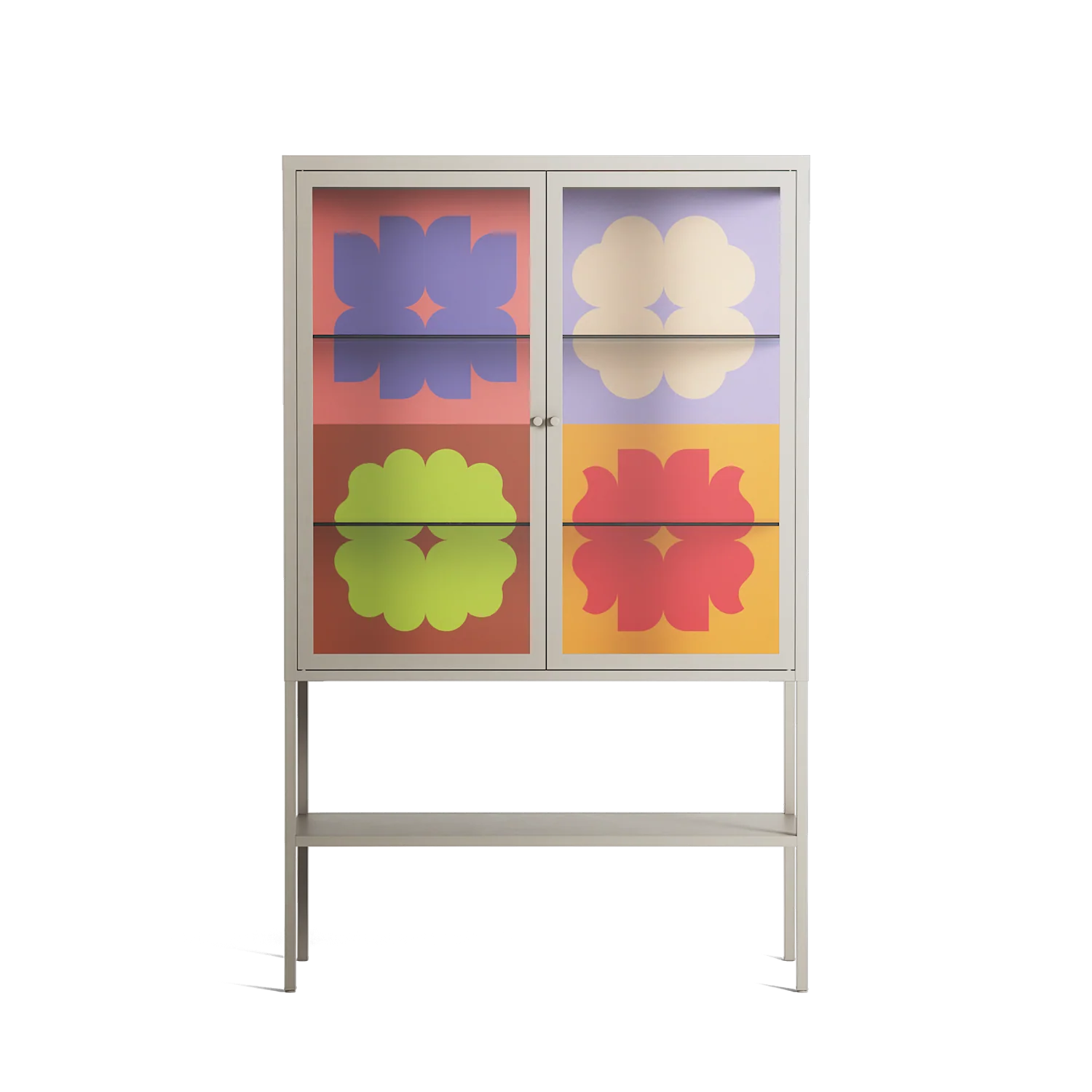 Flowers All - Loft Cabinet - Linus Lohoff - Pebble - Clear glass