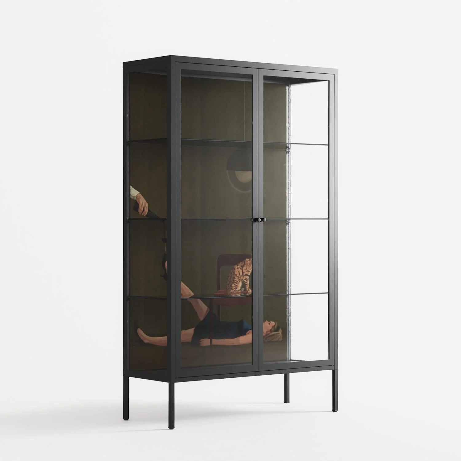 Friday Night Rituals - Cabinet - Kristin Eriksson - Antracite - Clear glass - Image 4