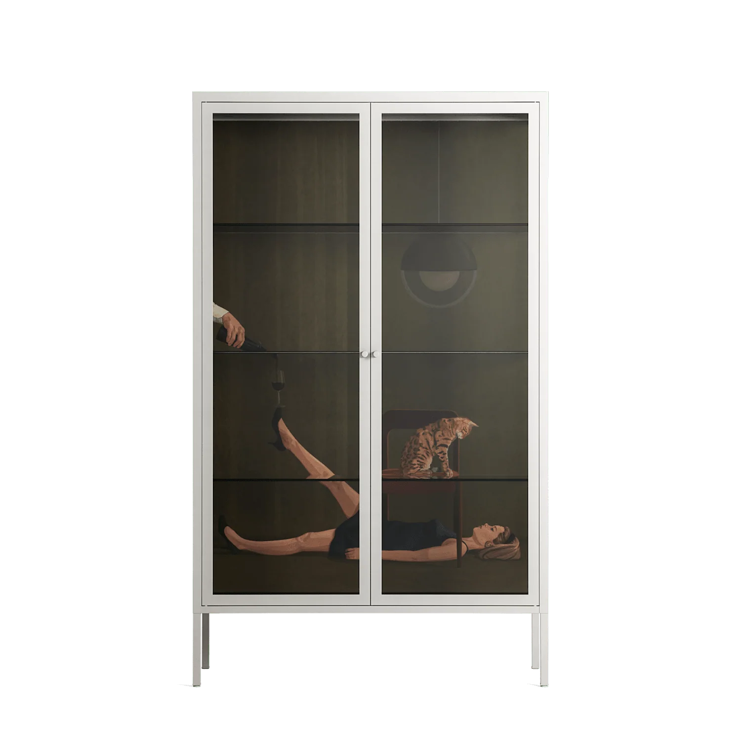 Friday Night Rituals - Cabinet - Kristin Eriksson - Chalk - Clear glass