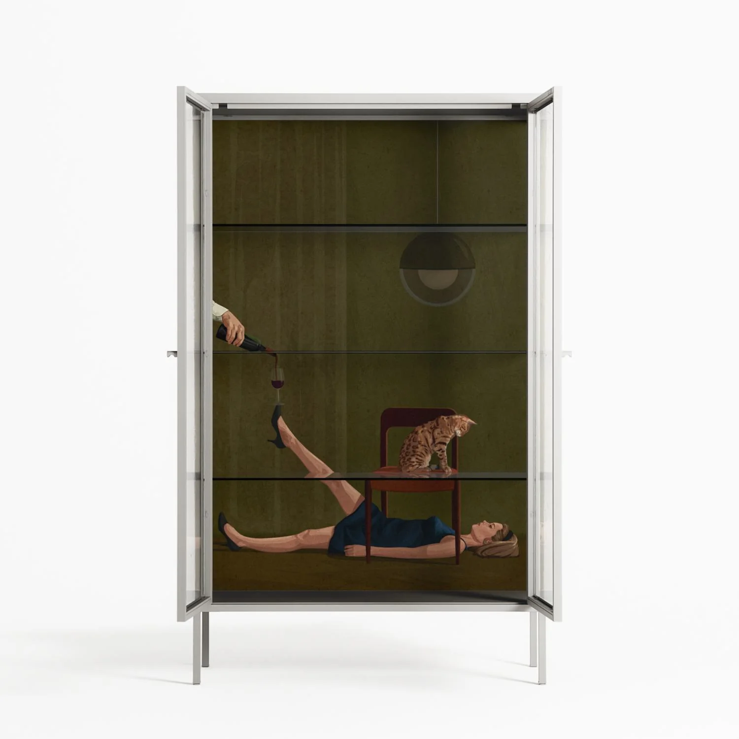 Friday Night Rituals - Cabinet - Kristin Eriksson - Chalk - Clear glass - Image 3