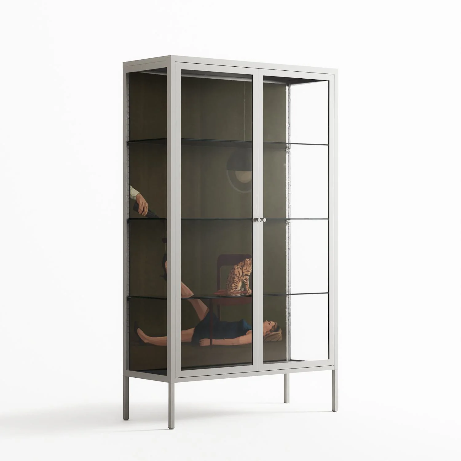 Friday Night Rituals - Cabinet - Kristin Eriksson - Chalk - Clear glass - Image 4