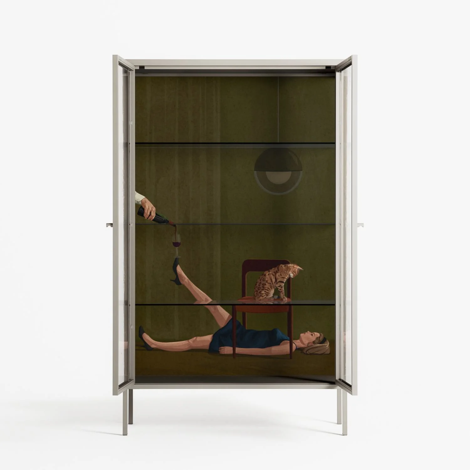 Friday Night Rituals - Cabinet - Kristin Eriksson - Pebble - Clear glass - Image 3