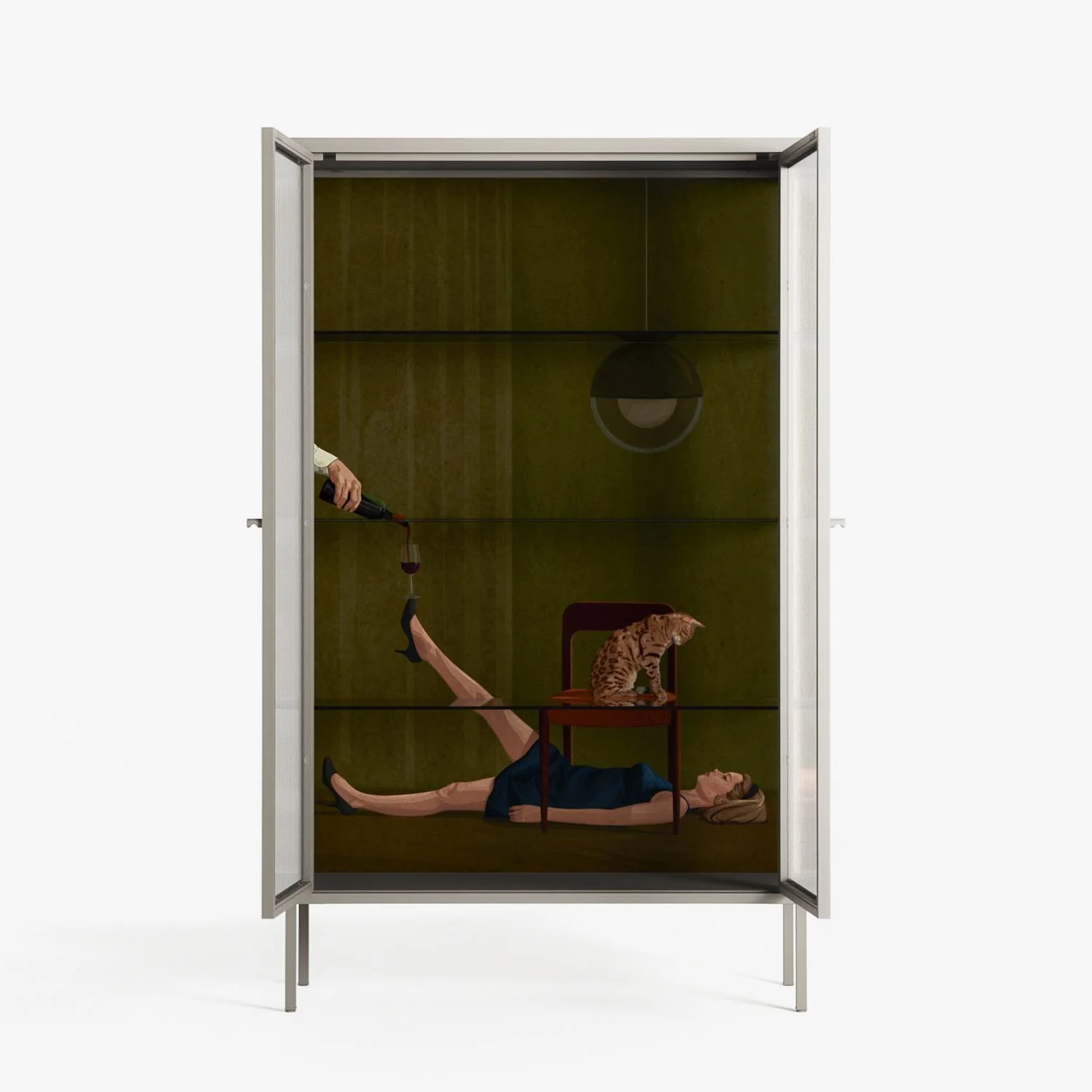 Friday Night Rituals - Cabinet - Kristin Eriksson - Pebble - Reeded glass - Image 3