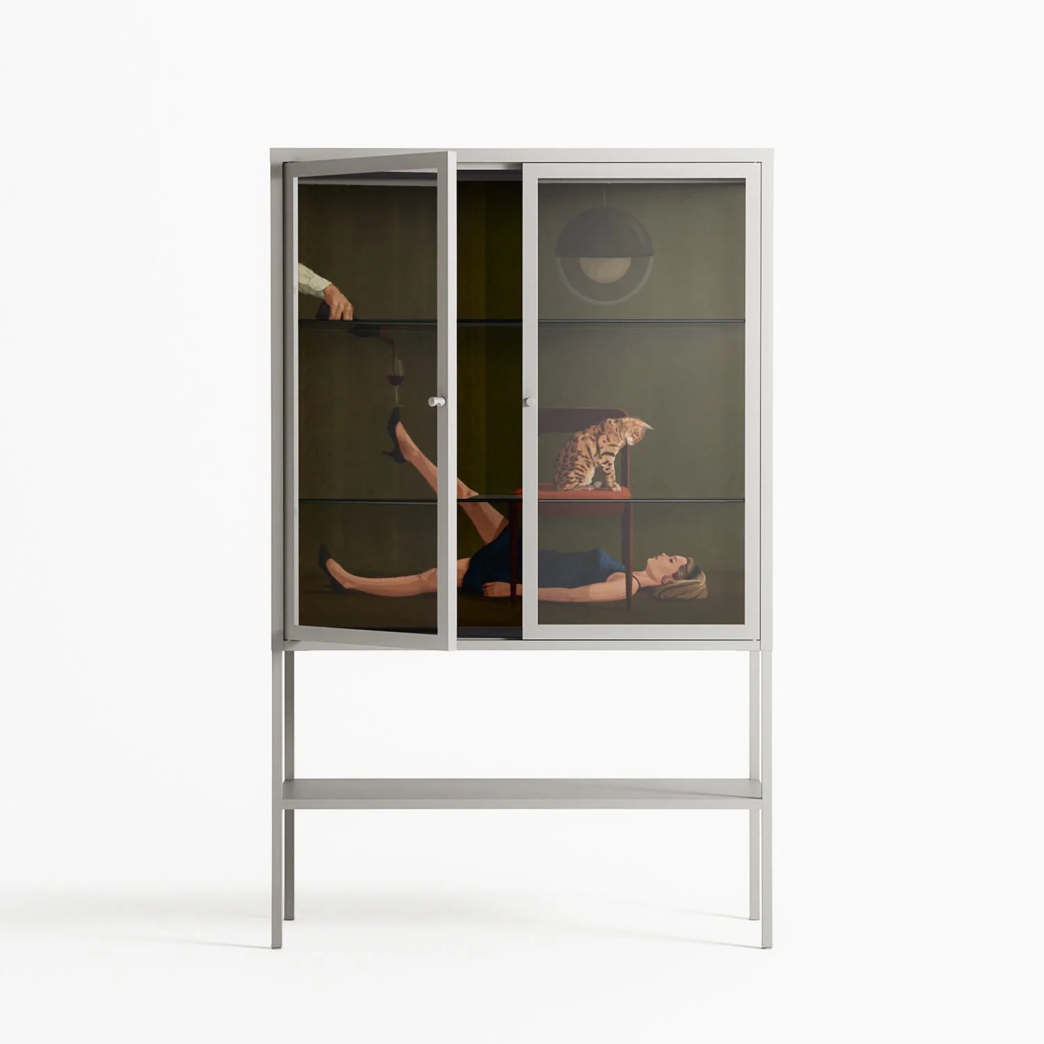 Friday Night Rituals - Loft Cabinet - Kristin Eriksson - Chalk - Clear glass - Image 2