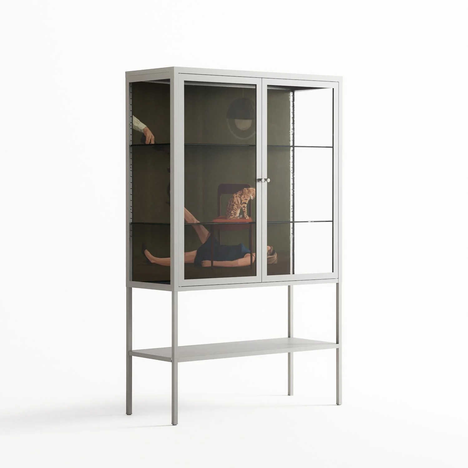Friday Night Rituals - Loft Cabinet - Kristin Eriksson - Chalk - Clear glass - Image 4