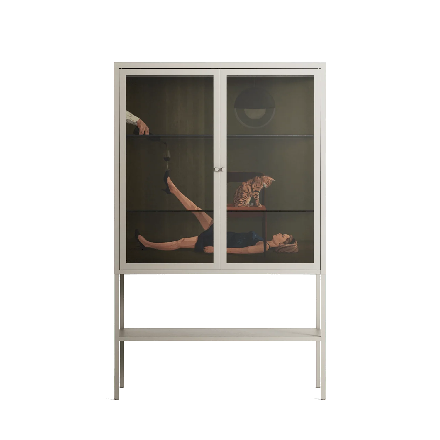 Friday Night Rituals - Loft Cabinet - Kristin Eriksson - Pebble - Clear glass
