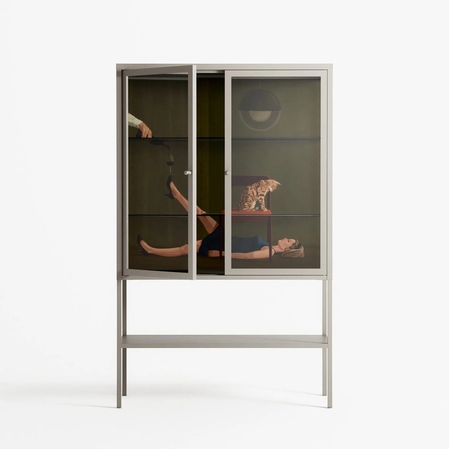 Friday Night Rituals - Loft Cabinet - Kristin Eriksson - Pebble - Clear glass - Image 2
