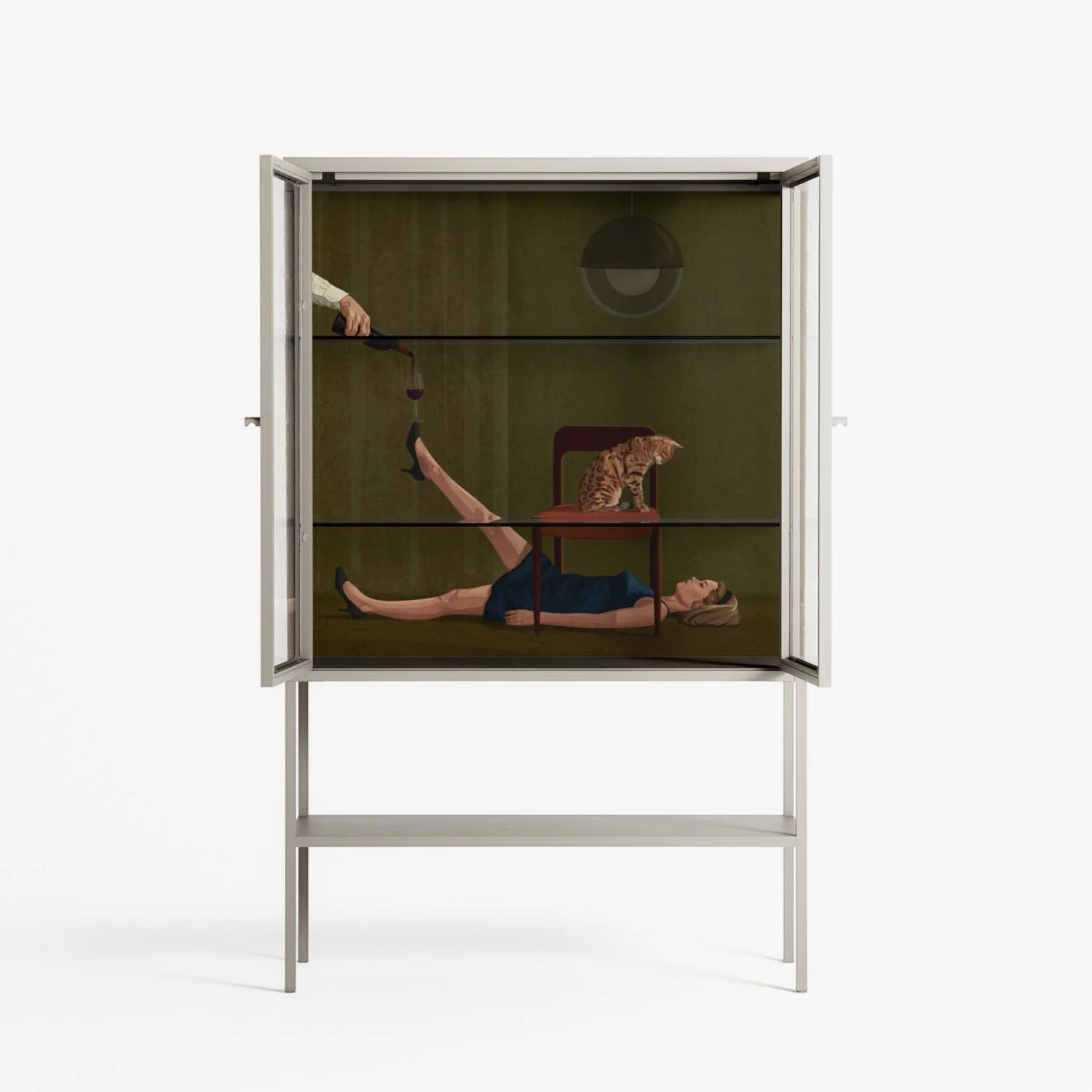 Friday Night Rituals - Loft Cabinet - Kristin Eriksson - Pebble - Clear glass - Image 3