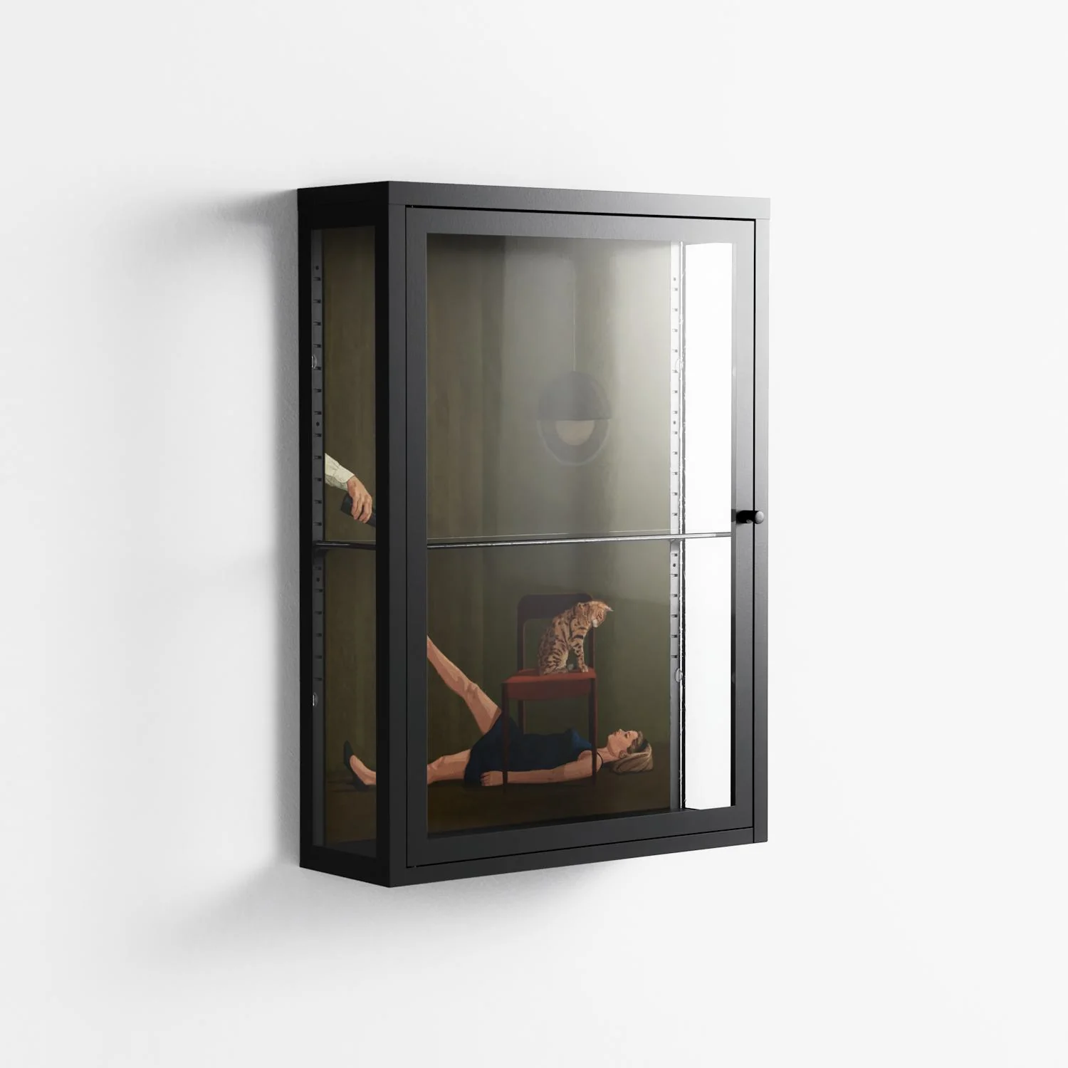 Friday Night Rituals - Wall Cabinet - Kristin Eriksson - Antracite - Clear glass - Image 4