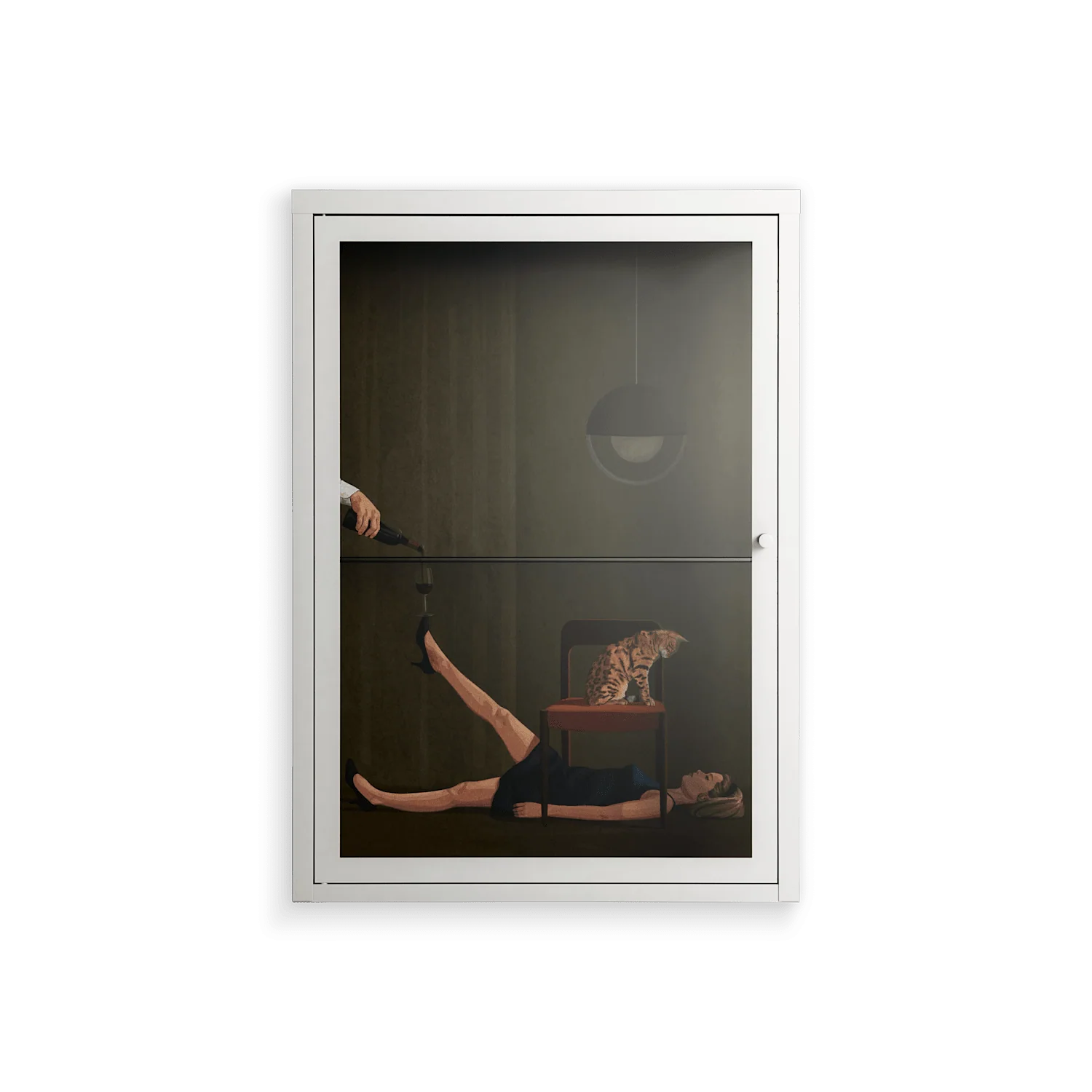 Friday Night Rituals - Wall Cabinet - Kristin Eriksson - Chalk - Clear glass
