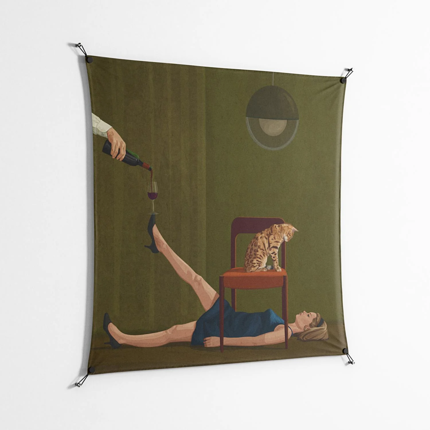 Friday Night Rituals - Work On Wall - Kristin Eriksson - Black - 140 x 140 cm - Image 2