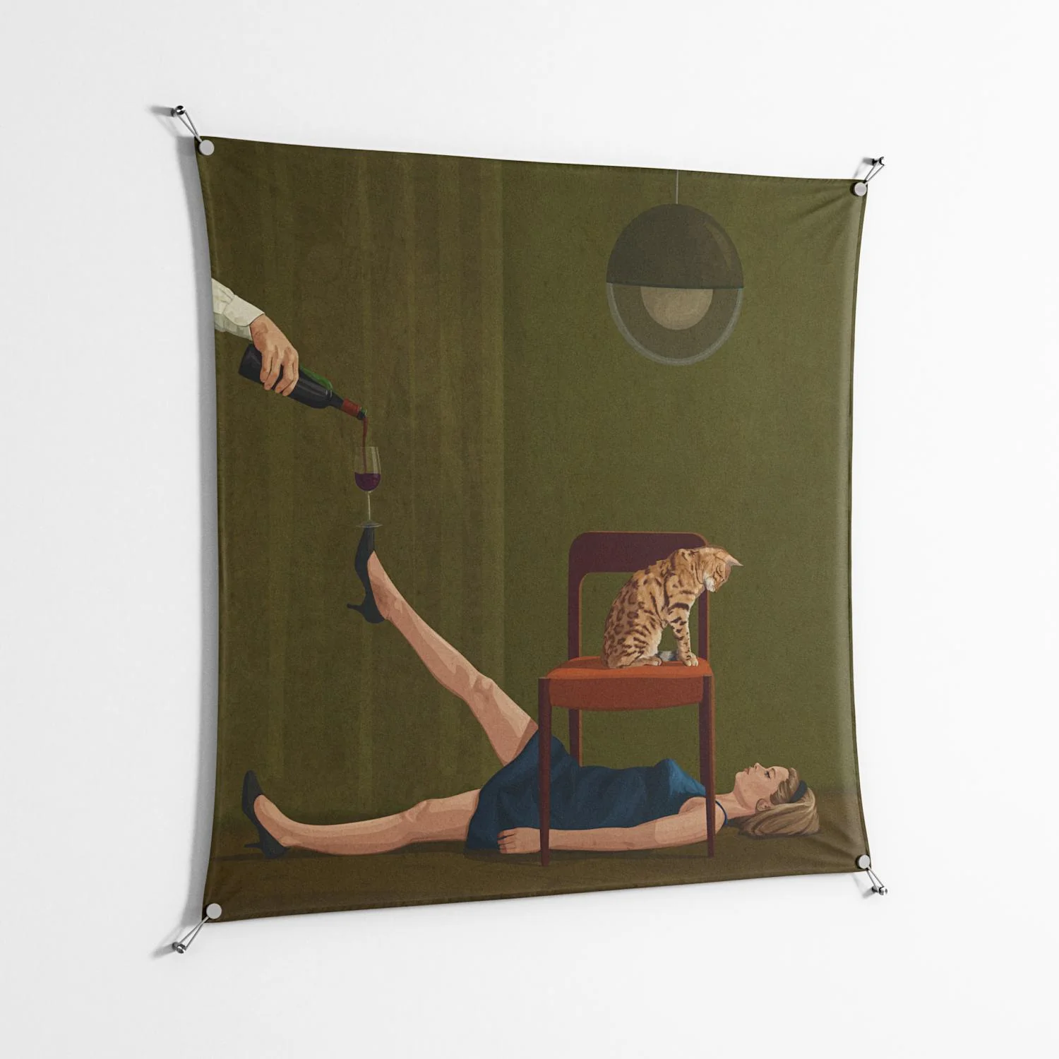 Friday Night Rituals - Work On Wall - Kristin Eriksson - Silver - 140 x 140 cm - Image 2