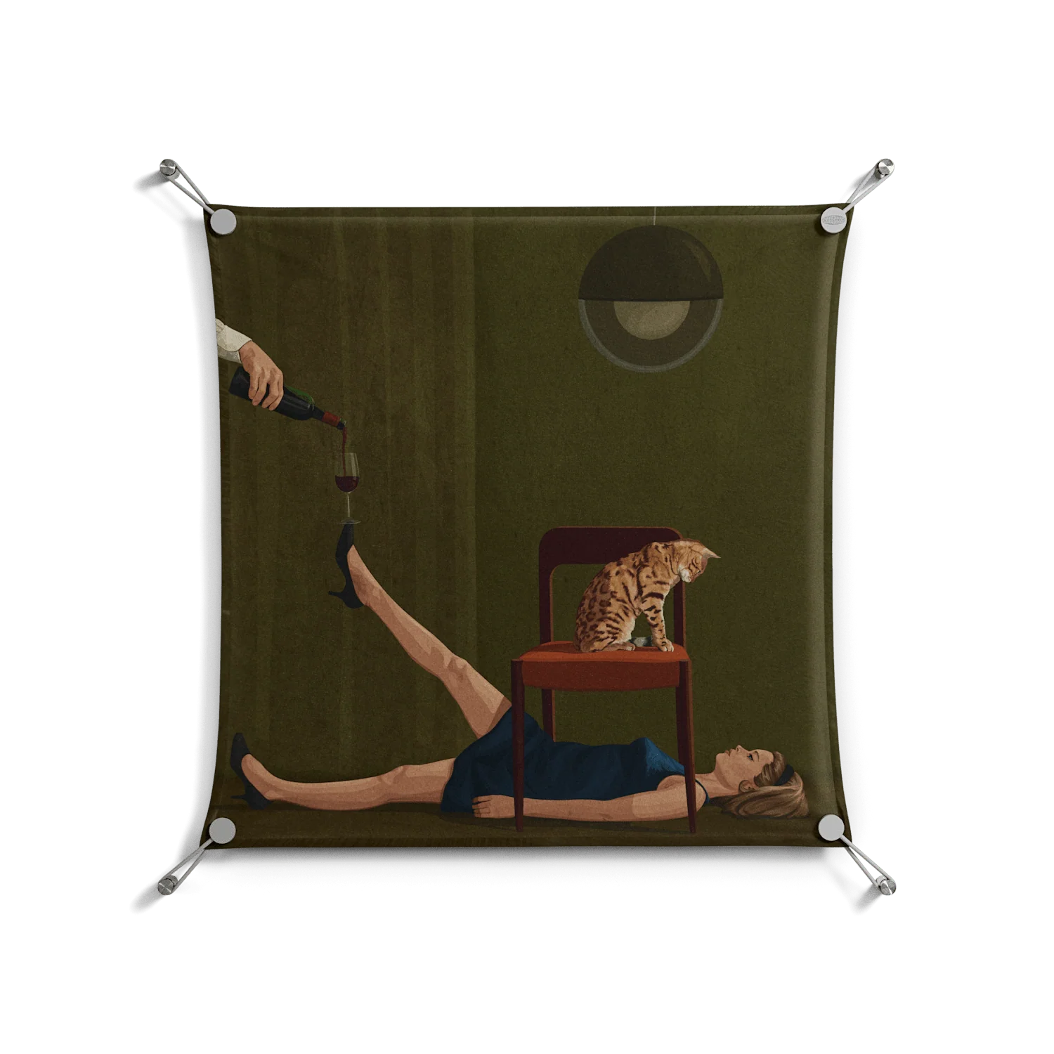 Friday Night Rituals - Work On Wall - Kristin Eriksson - Silver - 70 x 70 cm