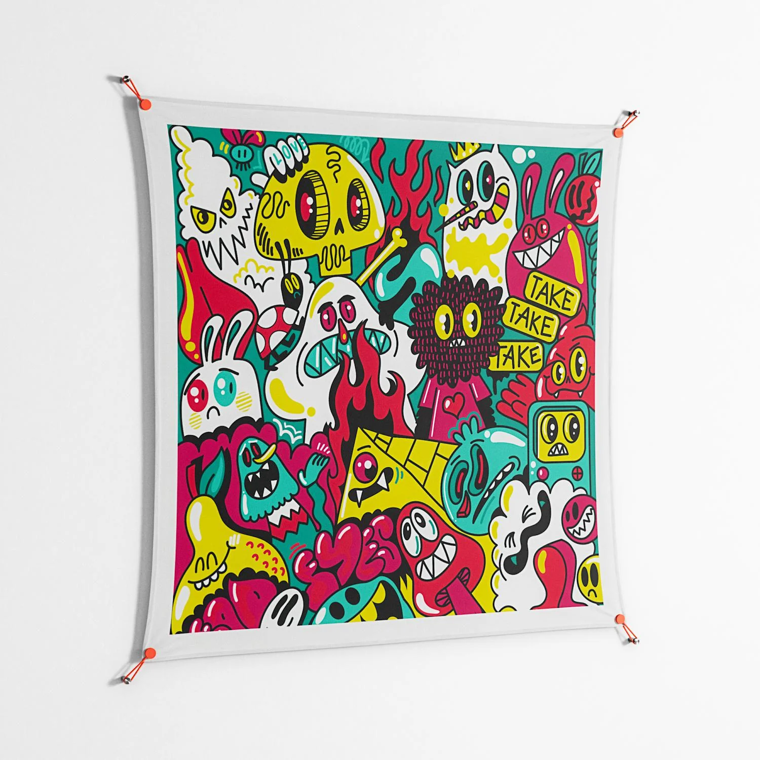 Fridays I'm In Love - Work On Wall - Craig Watkins - Orange - 140 x 140 cm - Image 2