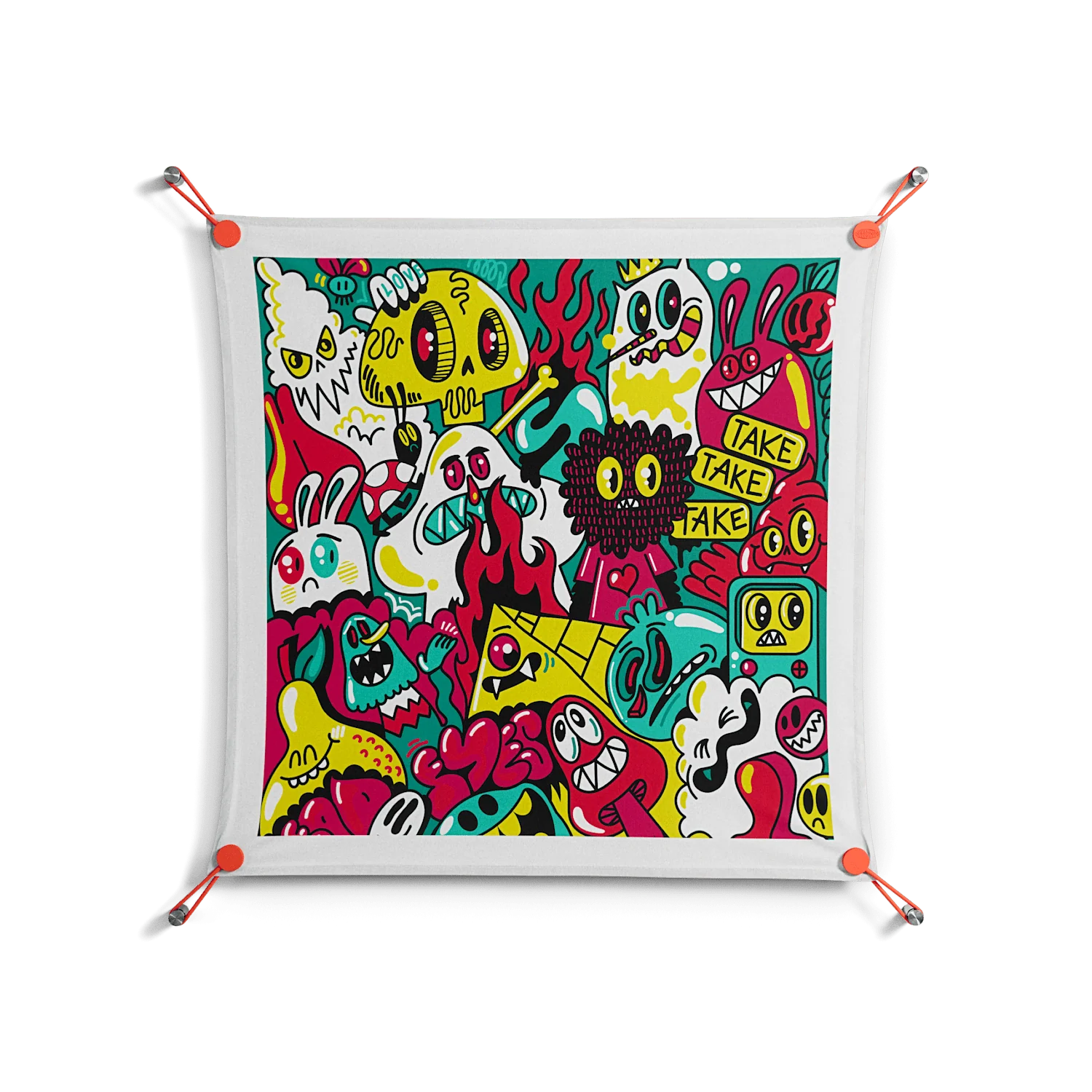 Fridays I'm In Love - Work On Wall - Craig Watkins - Orange - 70 x 70 cm
