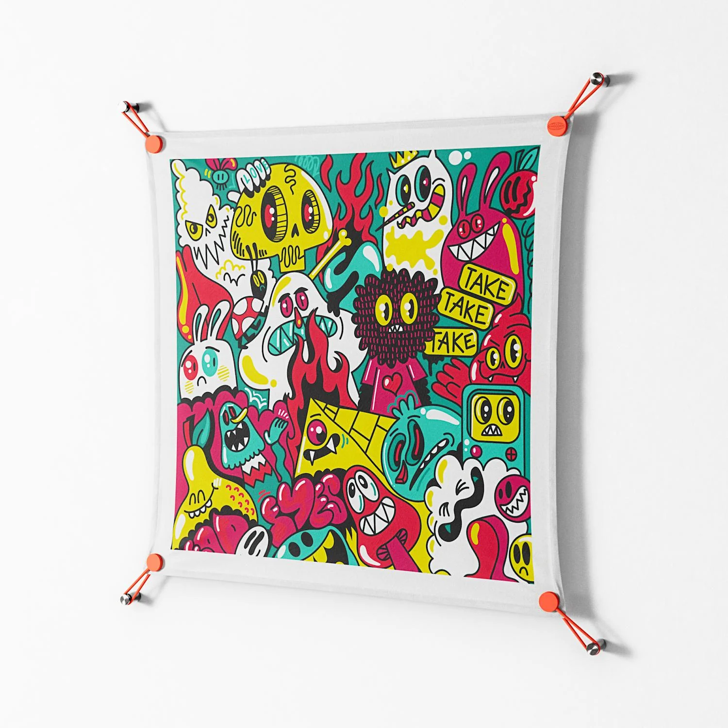 Fridays I'm In Love - Work On Wall - Craig Watkins - Orange - 70 x 70 cm - Image 2