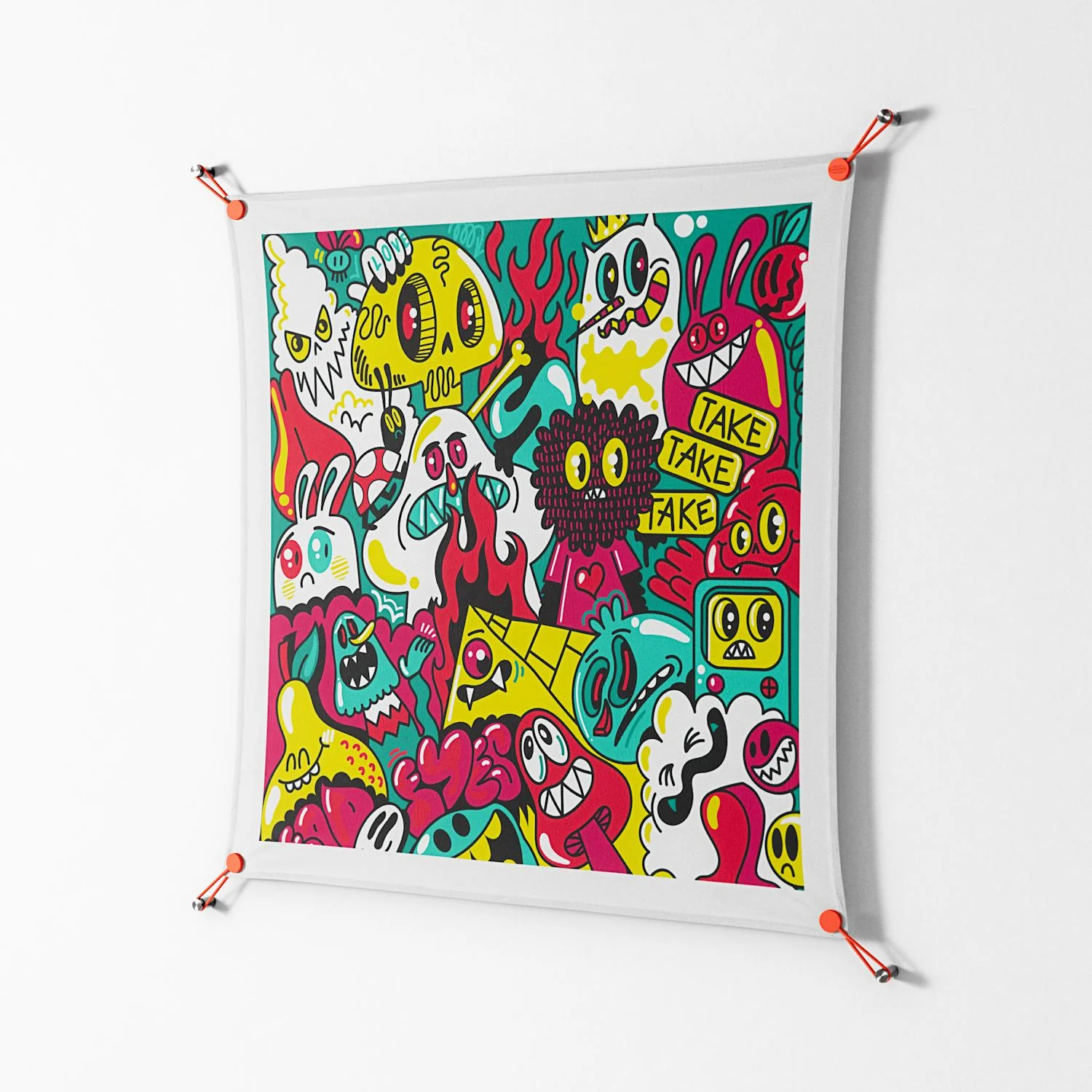 Fridays I'm In Love - Work On Wall - Craig Watkins - Orange - 90 x 90 cm - Image 2