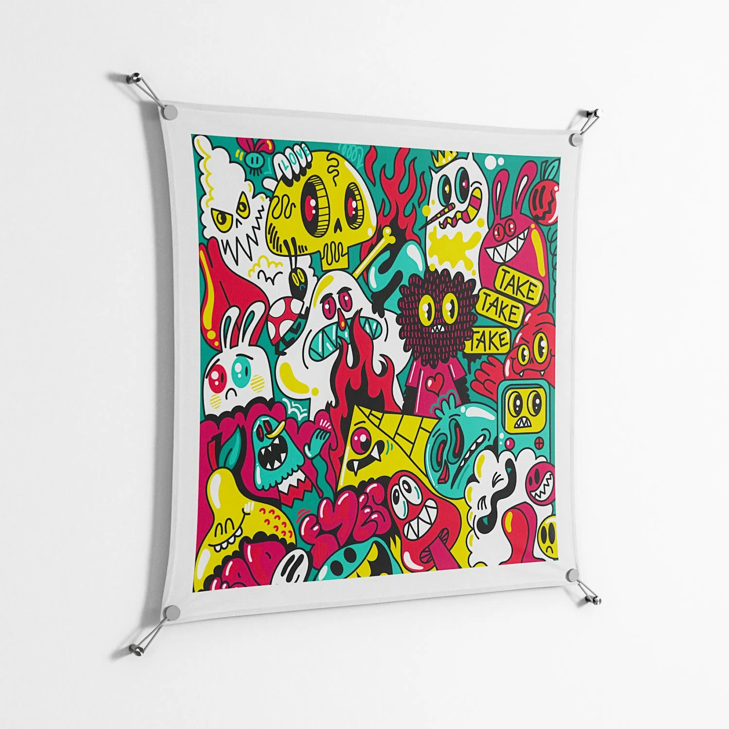 Fridays I'm In Love - Work On Wall - Craig Watkins - Silver - 90 x 90 cm - Image 2