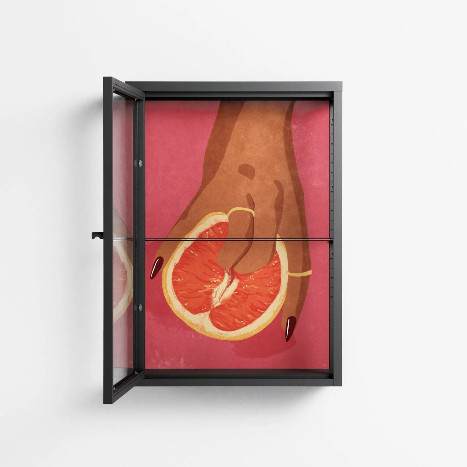 Fruit Love Pink - Wall Cabinet - Raissa Oltmanns - Antracite - Clear glass - Image 3