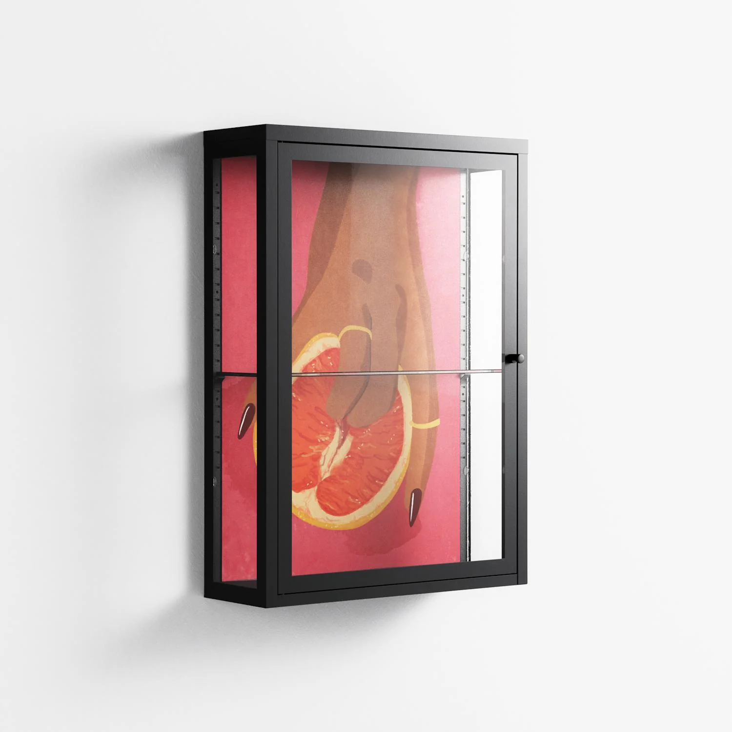 Fruit Love Pink - Wall Cabinet - Raissa Oltmanns - Antracite - Clear glass - Image 4