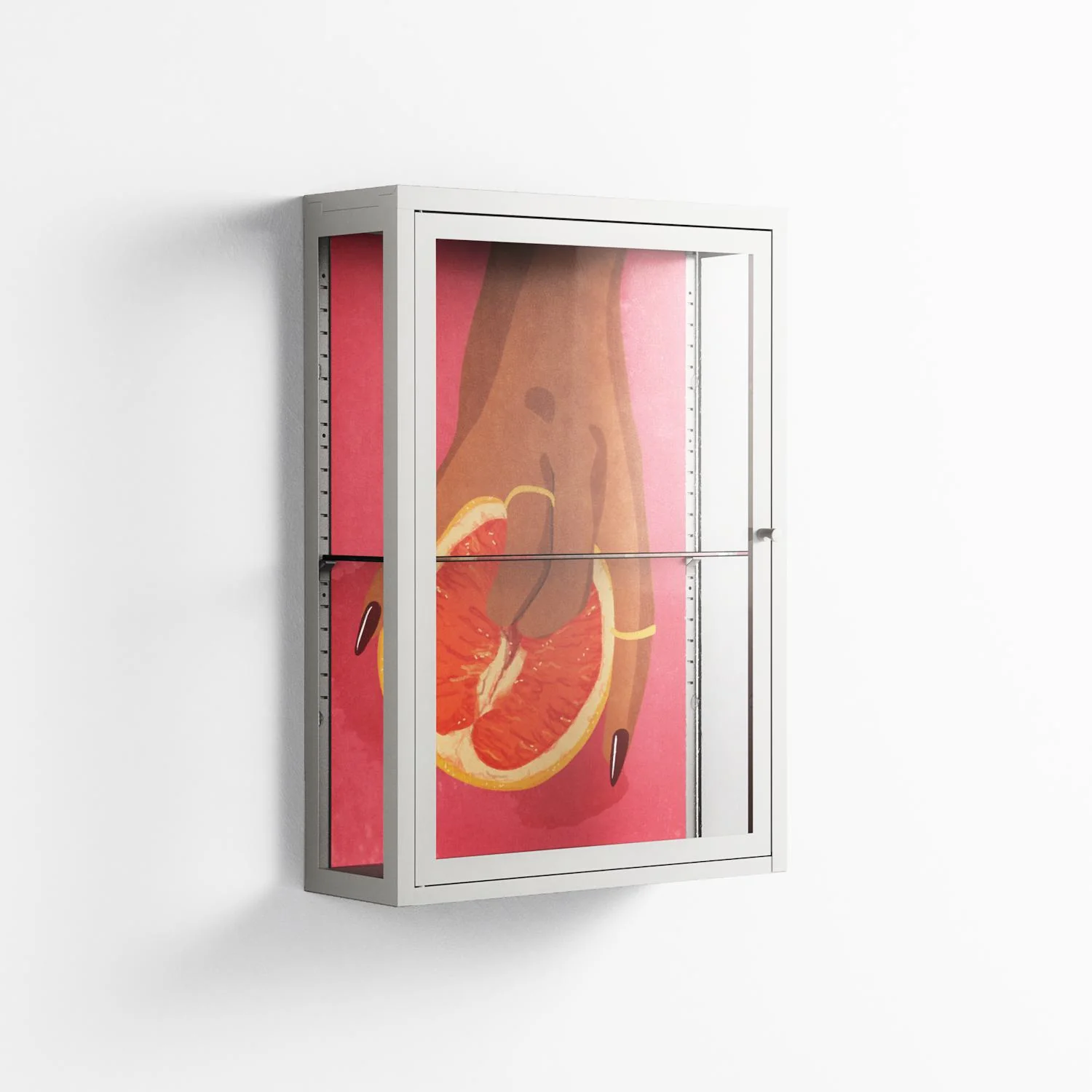 Fruit Love Pink - Wall Cabinet - Raissa Oltmanns - Chalk - Clear glass - Image 4