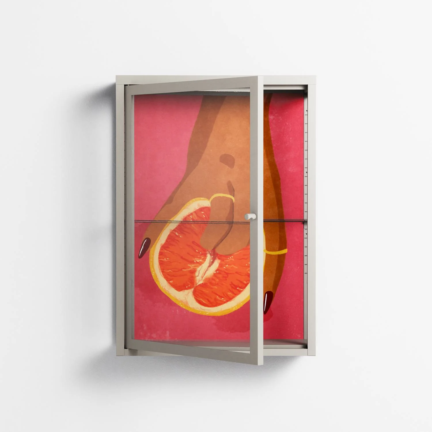 Fruit Love Pink - Wall Cabinet - Raissa Oltmanns - Pebble - Clear glass - Image 2