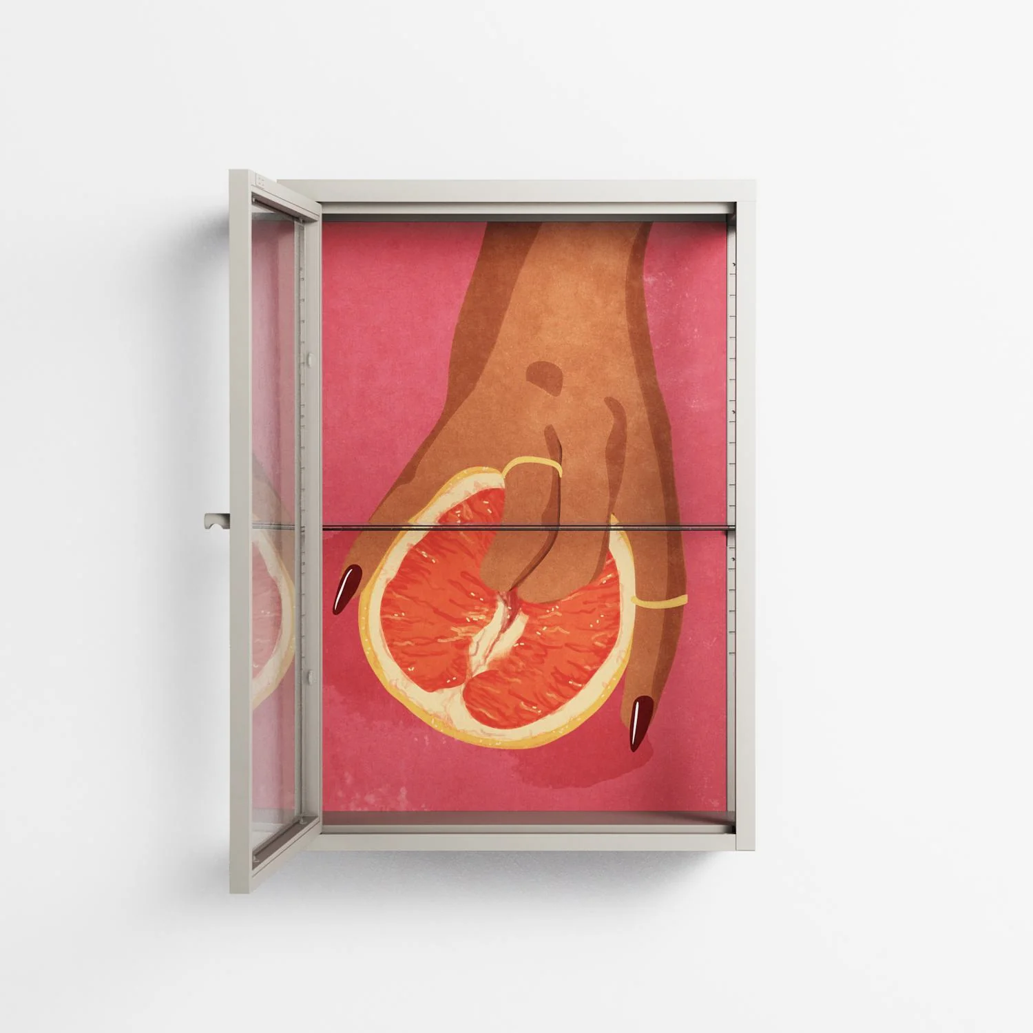 Fruit Love Pink - Wall Cabinet - Raissa Oltmanns - Pebble - Clear glass - Image 3