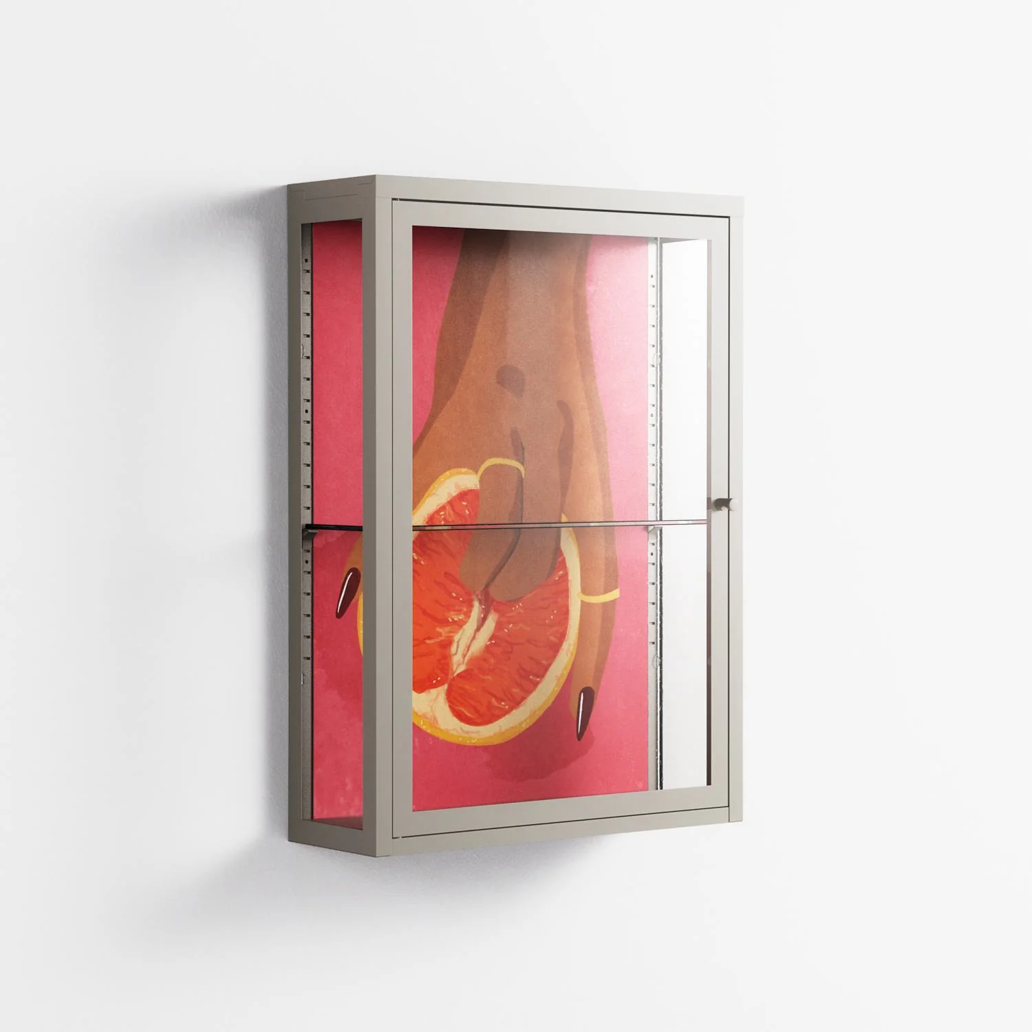 Fruit Love Pink - Wall Cabinet - Raissa Oltmanns - Pebble - Clear glass - Image 4