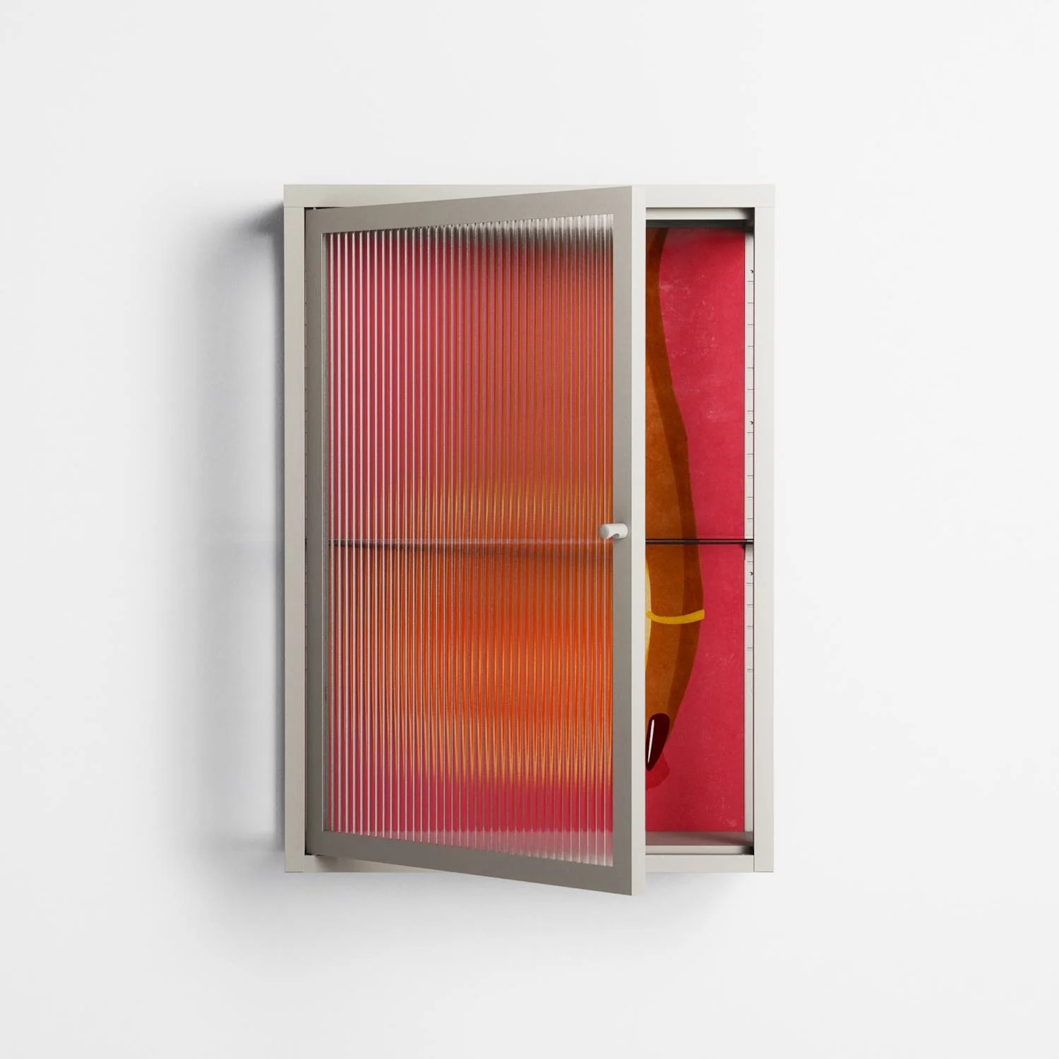 Fruit Love Pink - Wall Cabinet - Raissa Oltmanns - Pebble - Reeded glass - Image 2