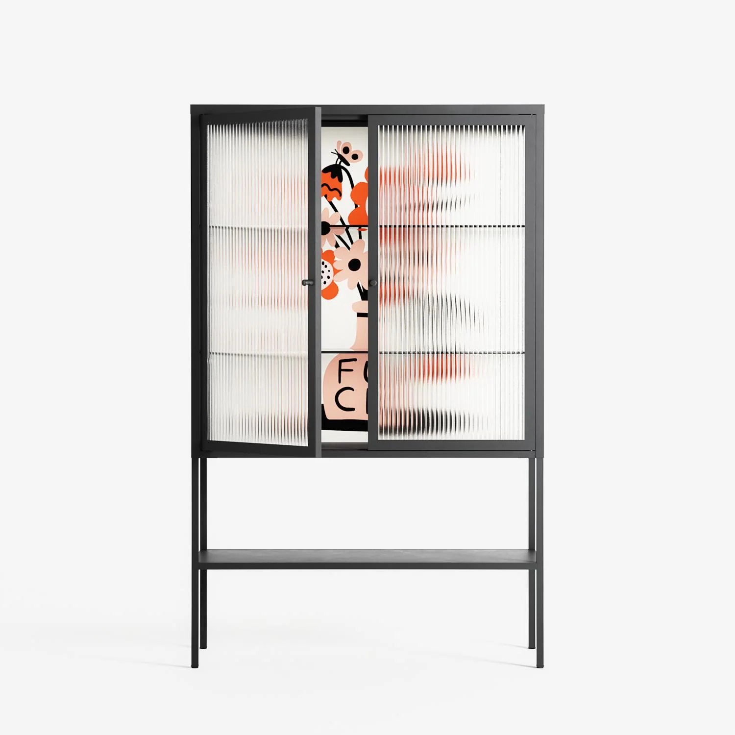 Fuck - Loft Cabinet - Aley Wild - Antracite - Reeded glass - Image 2