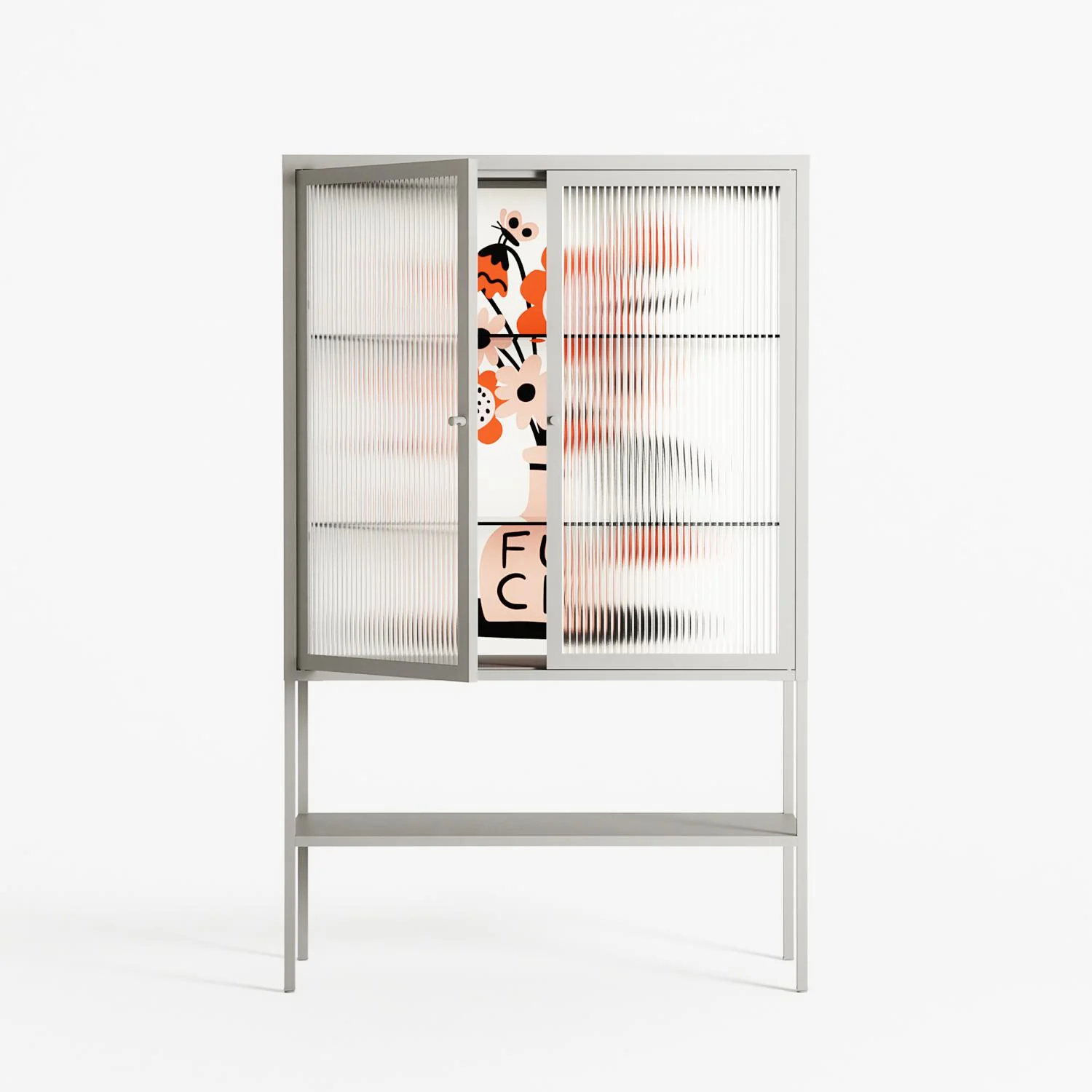 Fuck - Loft Cabinet - Aley Wild - Chalk - Reeded glass - Image 2