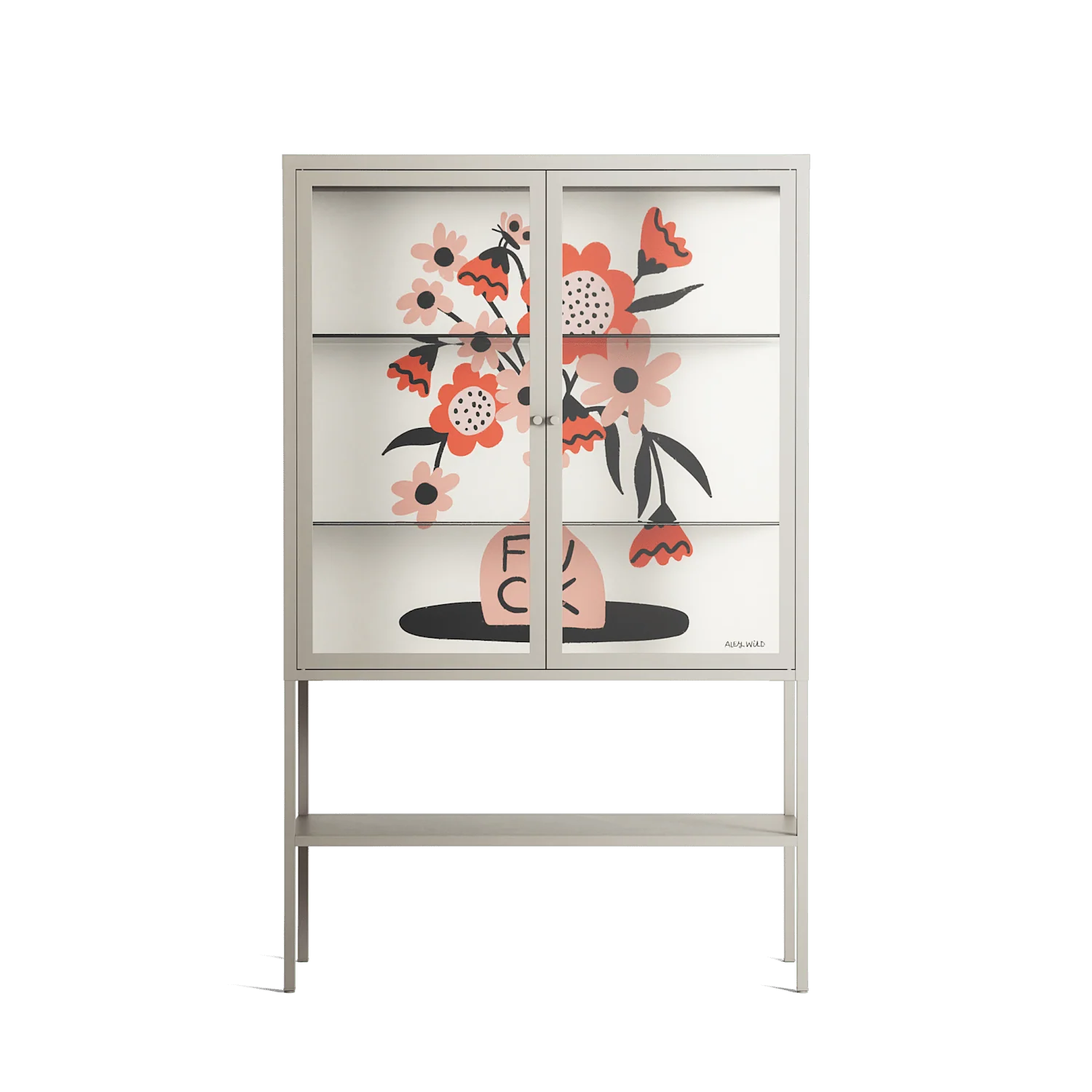 Fuck - Loft Cabinet - Aley Wild - Pebble - Clear glass