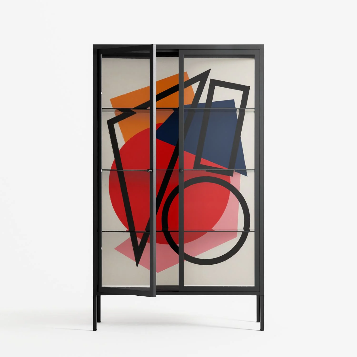 Fuerte - Cabinet - Vratislav Pecka - Antracite - Clear glass - Image 2
