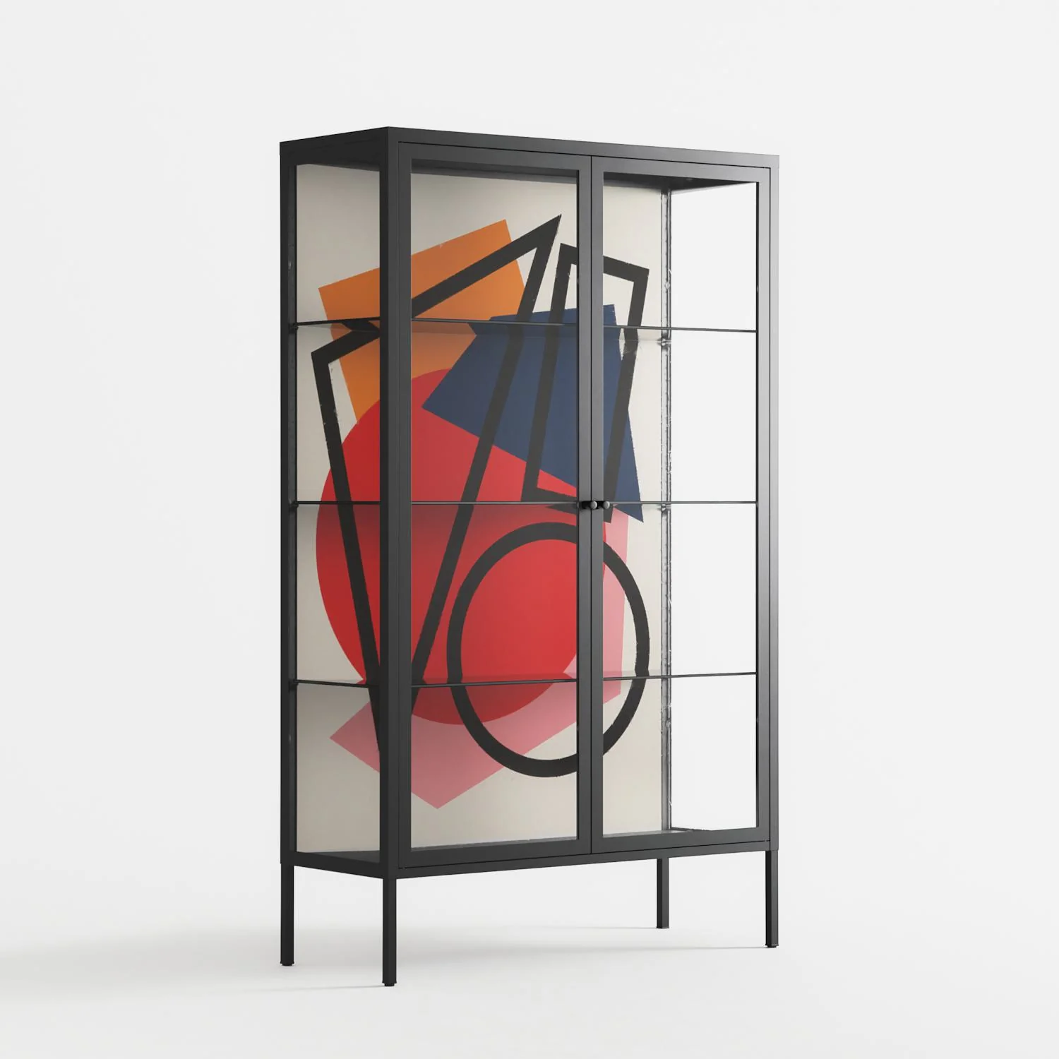 Fuerte - Cabinet - Vratislav Pecka - Antracite - Clear glass - Image 4