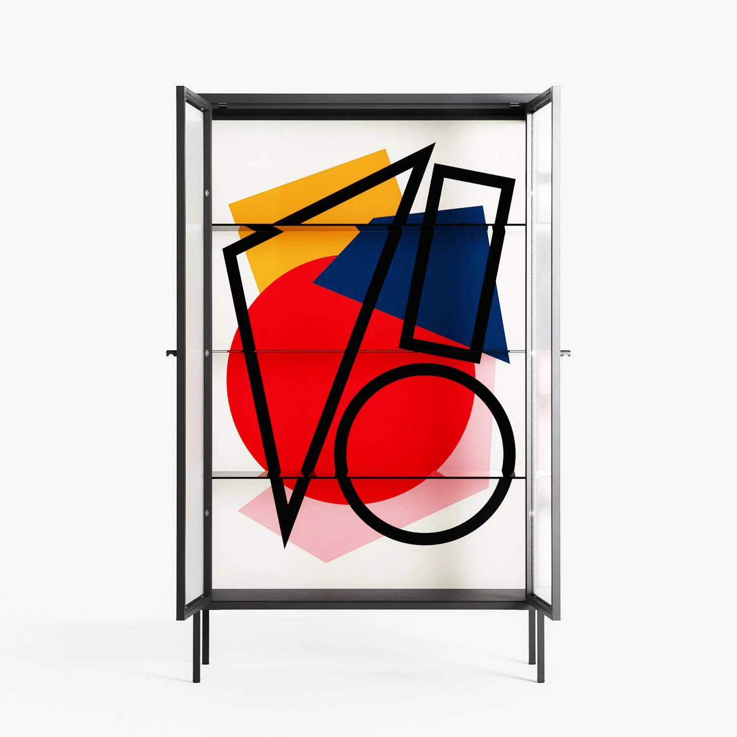 Fuerte - Cabinet - Vratislav Pecka - Antracite - Reeded glass - Image 3