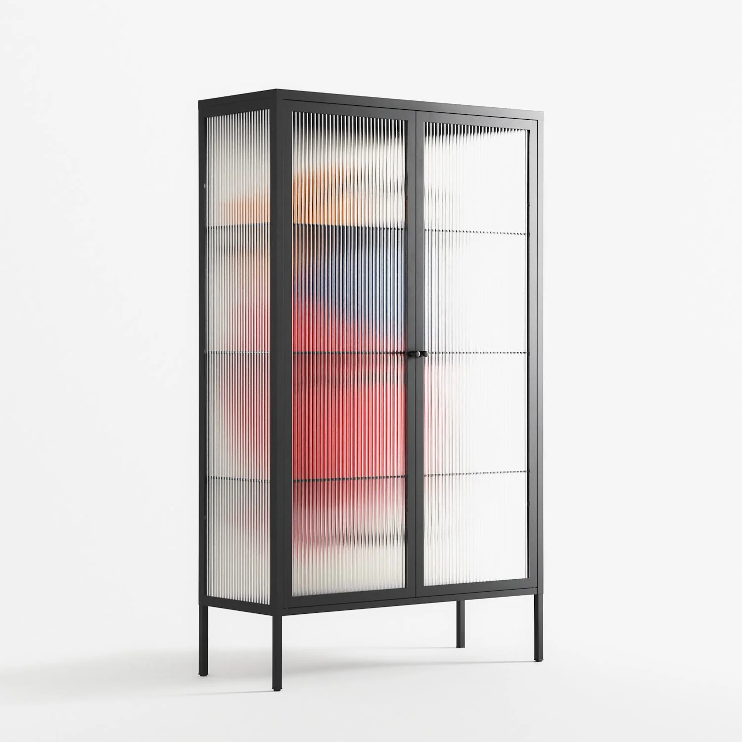 Fuerte - Cabinet - Vratislav Pecka - Antracite - Reeded glass - Image 4