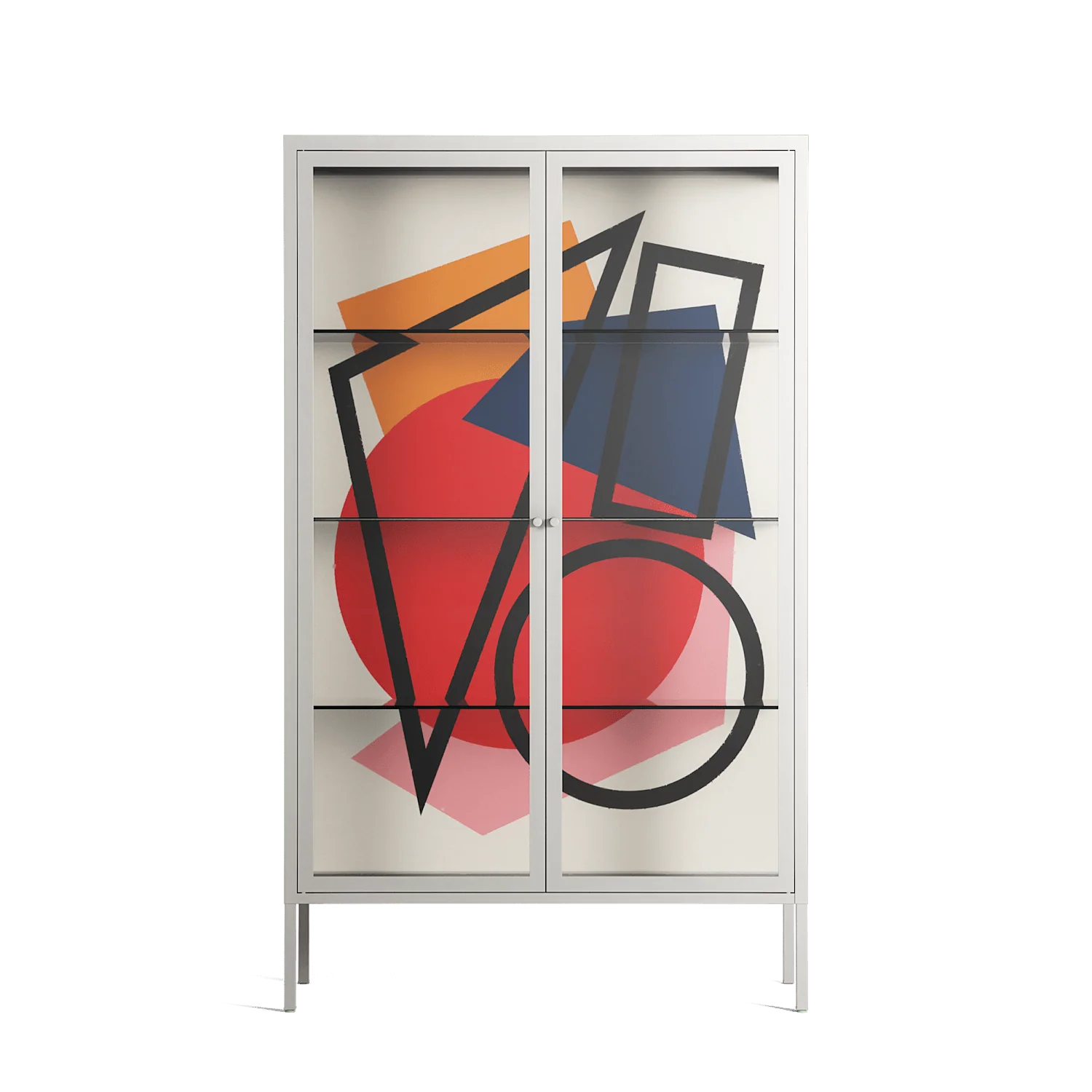 Fuerte - Cabinet - Vratislav Pecka - Chalk - Clear glass