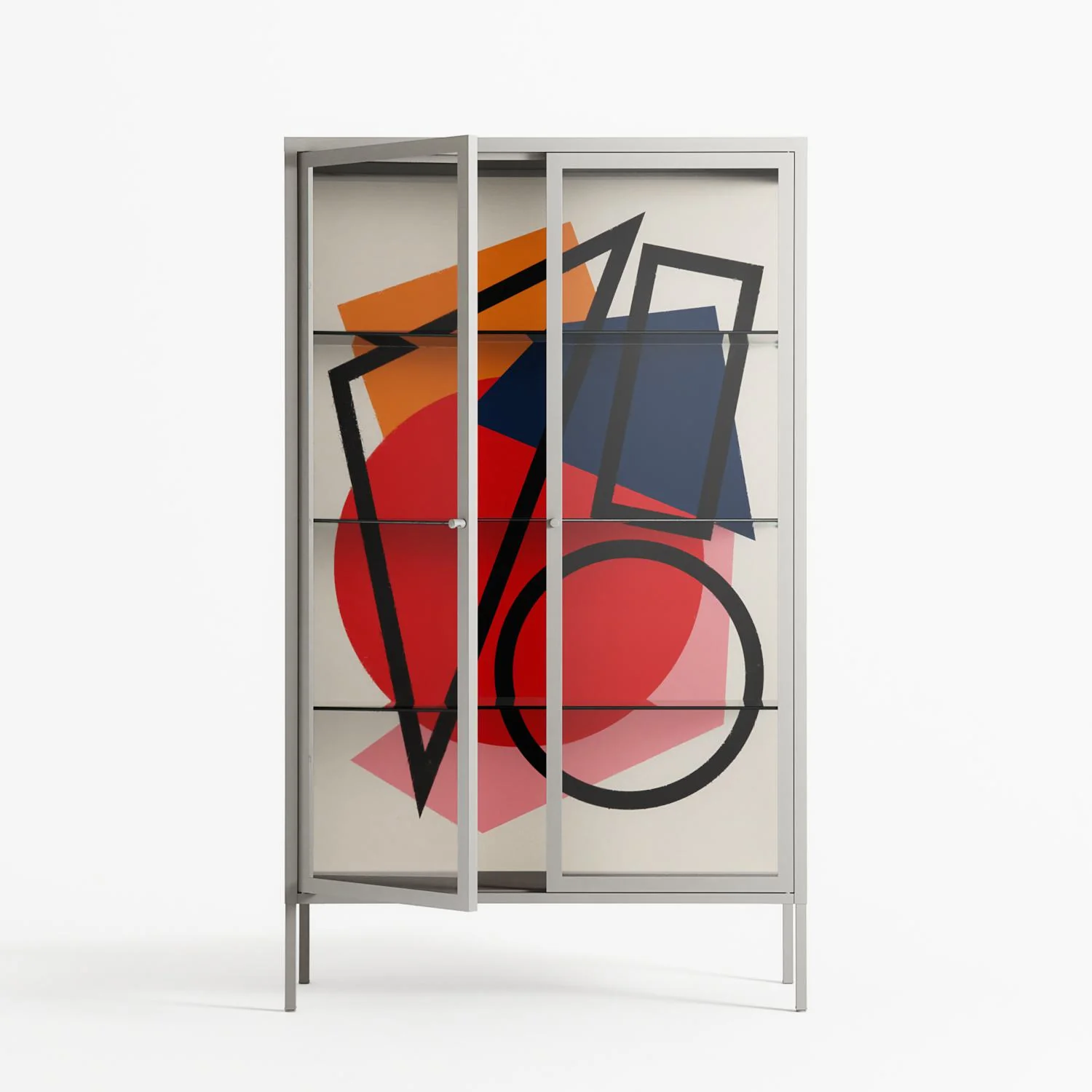 Fuerte - Cabinet - Vratislav Pecka - Chalk - Clear glass - Image 2