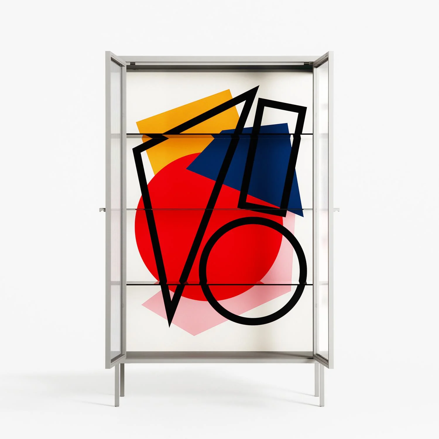Fuerte - Cabinet - Vratislav Pecka - Chalk - Reeded glass - Image 3