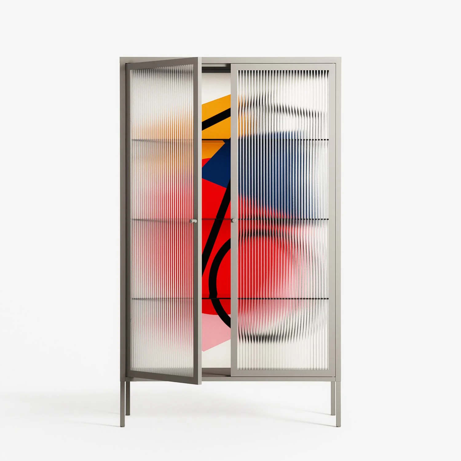 Fuerte - Cabinet - Vratislav Pecka - Pebble - Reeded glass - Image 2