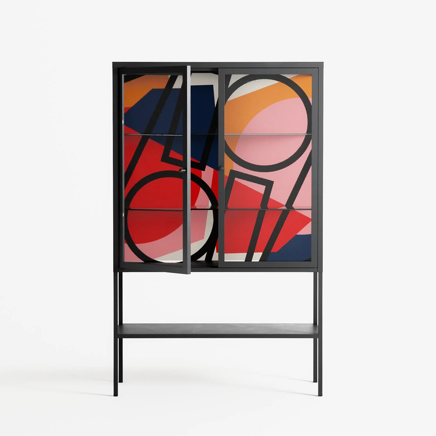 Fuerte - Loft Cabinet - Vratislav Pecka - Antracite - Clear glass - Image 2