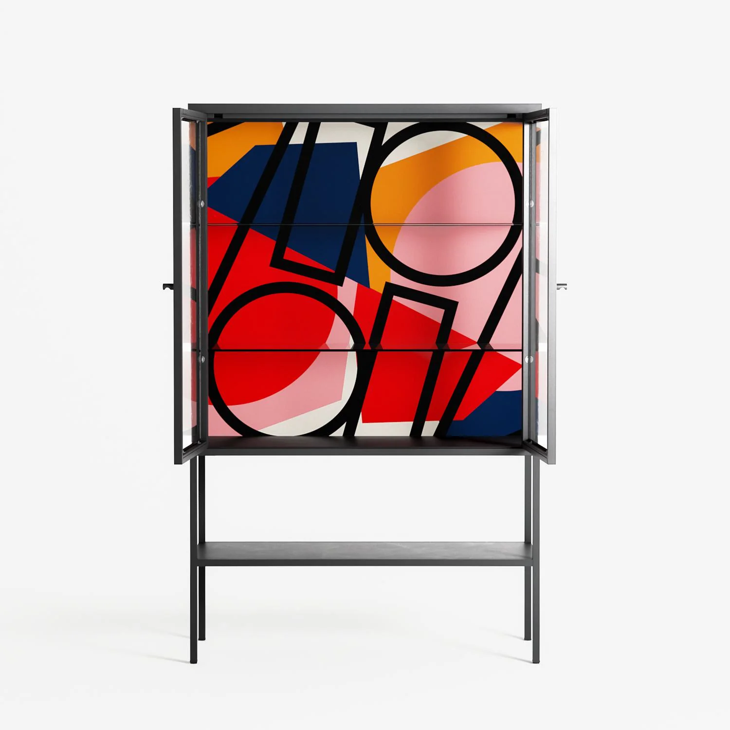 Fuerte - Loft Cabinet - Vratislav Pecka - Antracite - Clear glass - Image 3