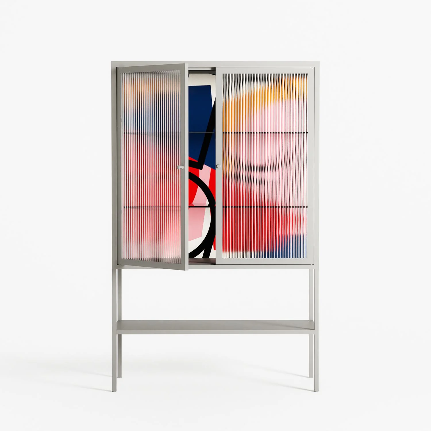 Fuerte - Loft Cabinet - Vratislav Pecka - Chalk - Reeded glass - Image 2