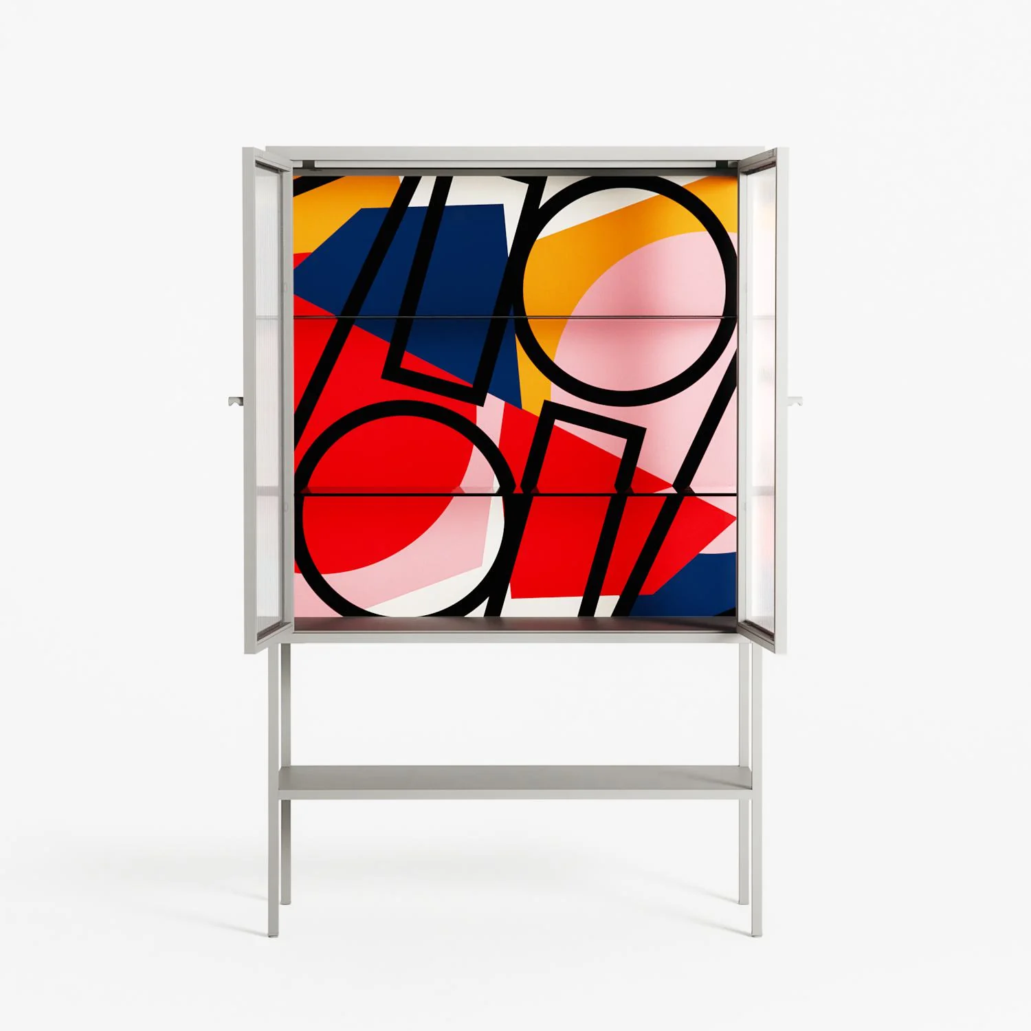 Fuerte - Loft Cabinet - Vratislav Pecka - Chalk - Reeded glass - Image 3